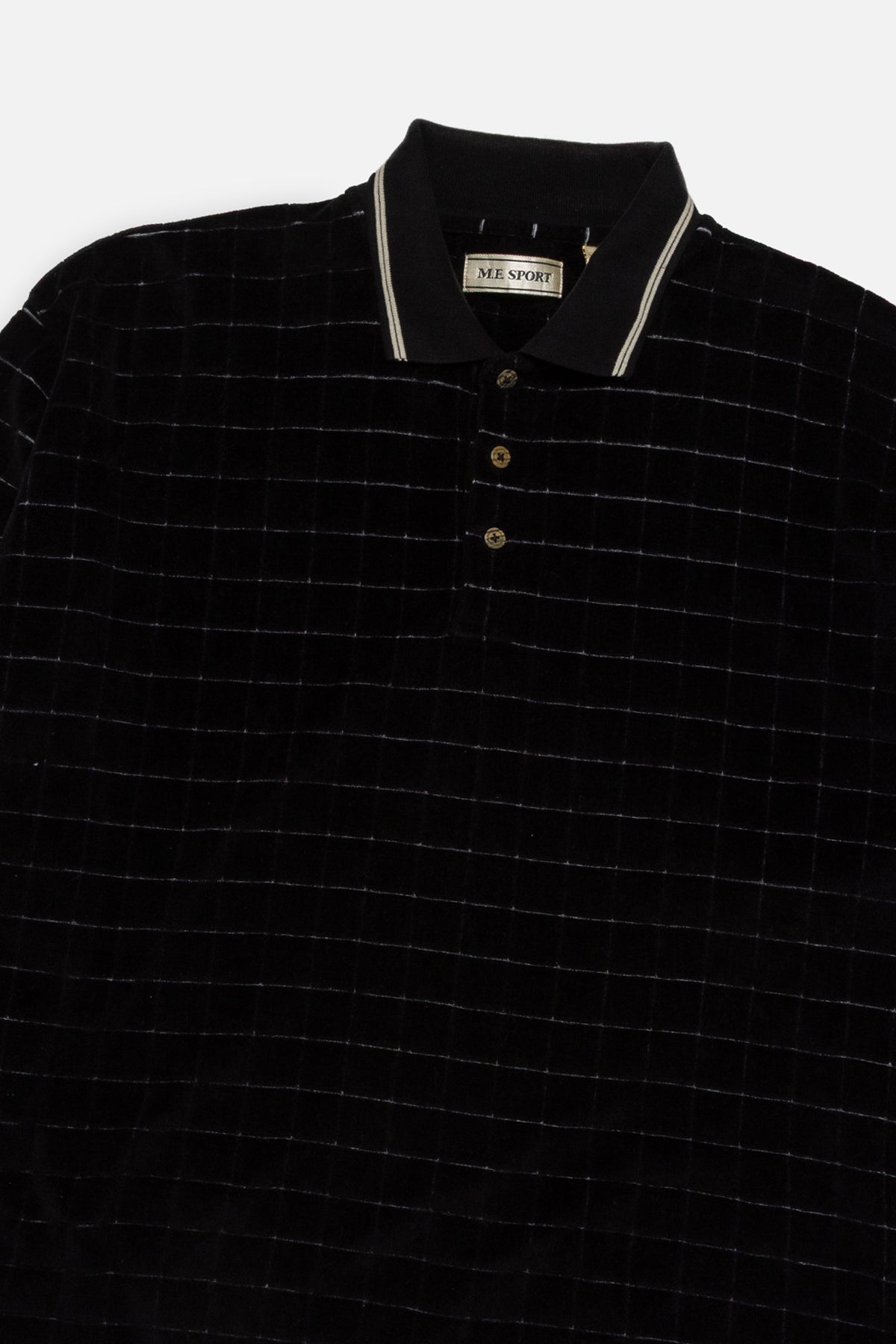 Vintage Velvet Collared Long-Sleeve Shirt