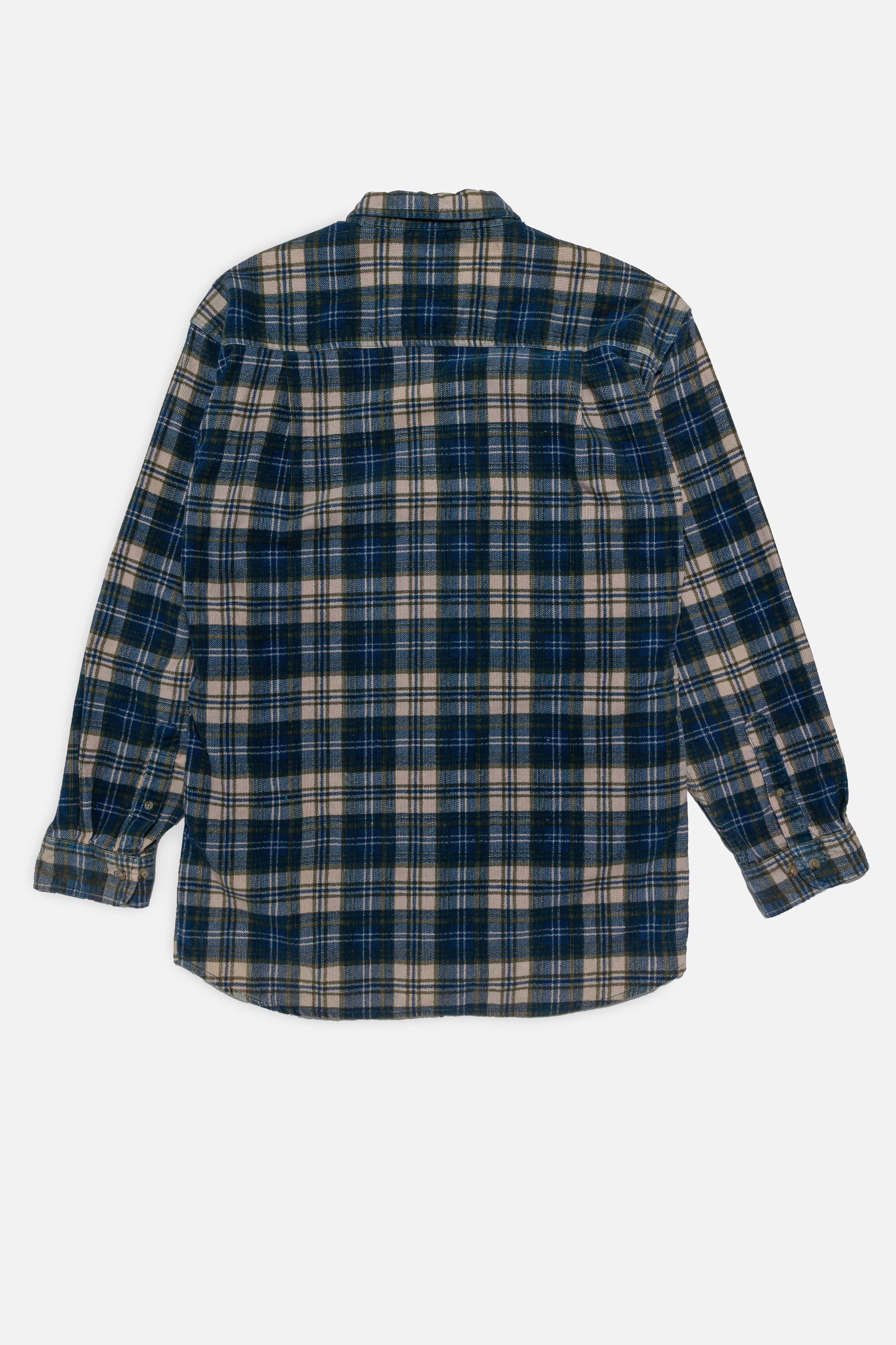 Vintage Corduroy Plaid Flannel Shirt
