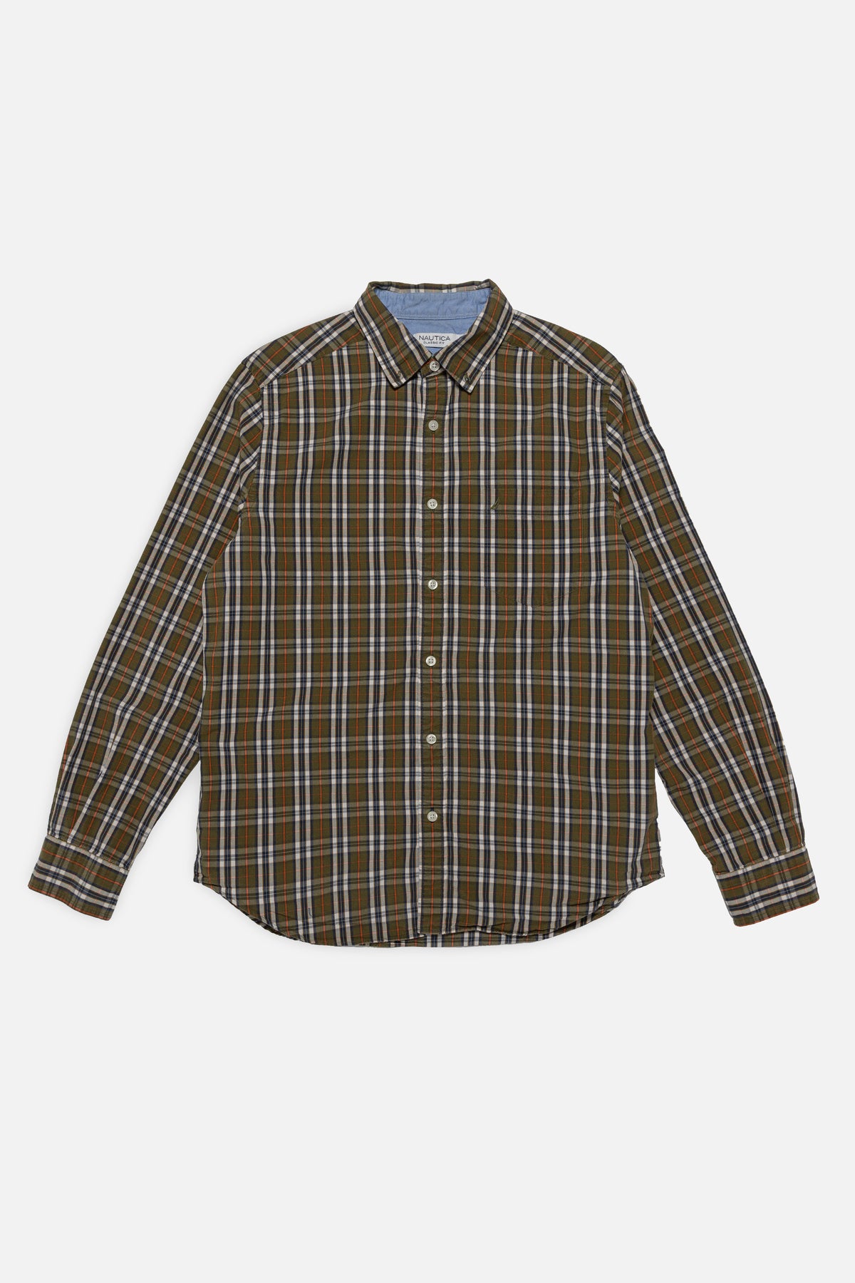 Vintage Nautica Plaid Button Down Shirt