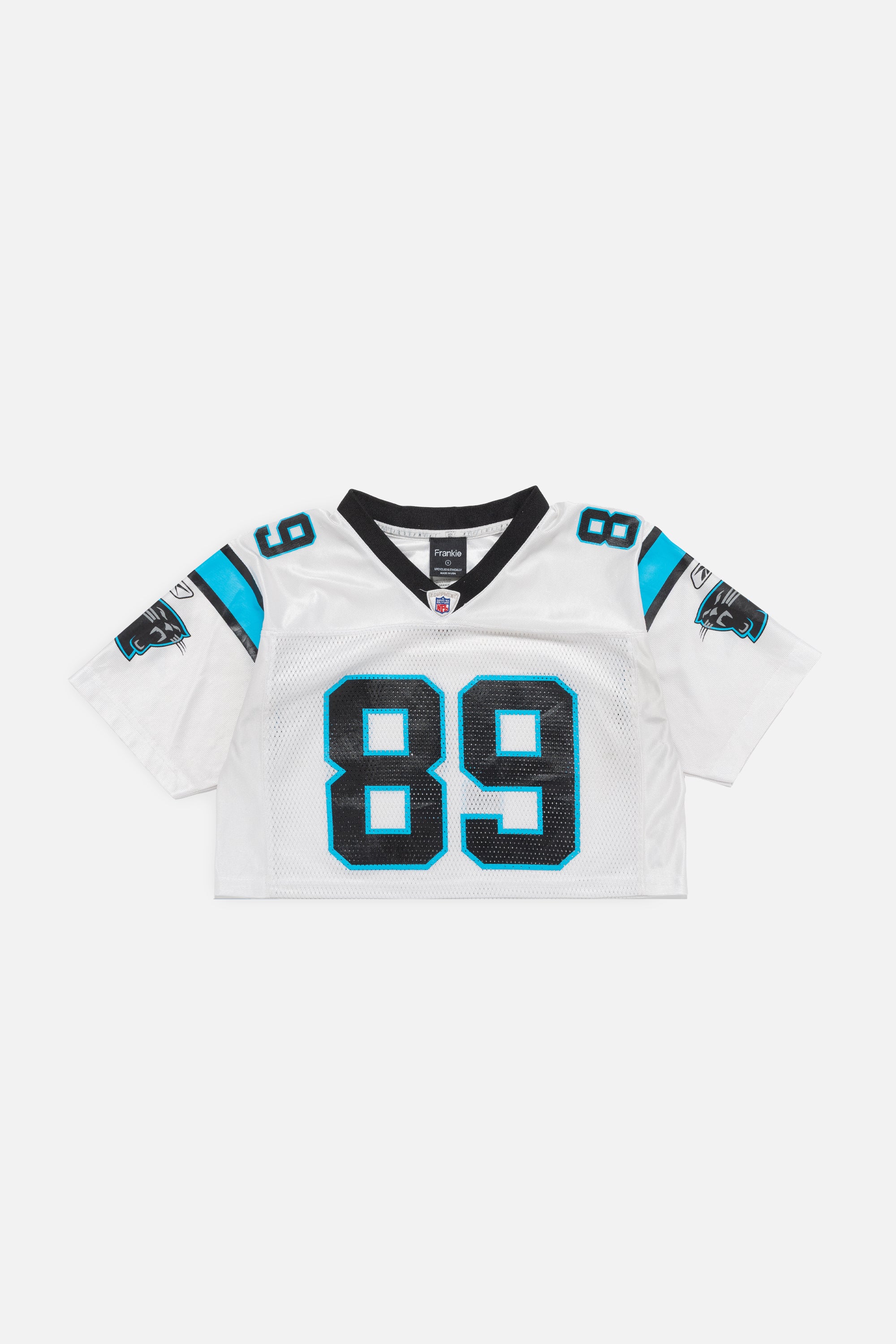 Rework Carolina Panthers Crop Jersey