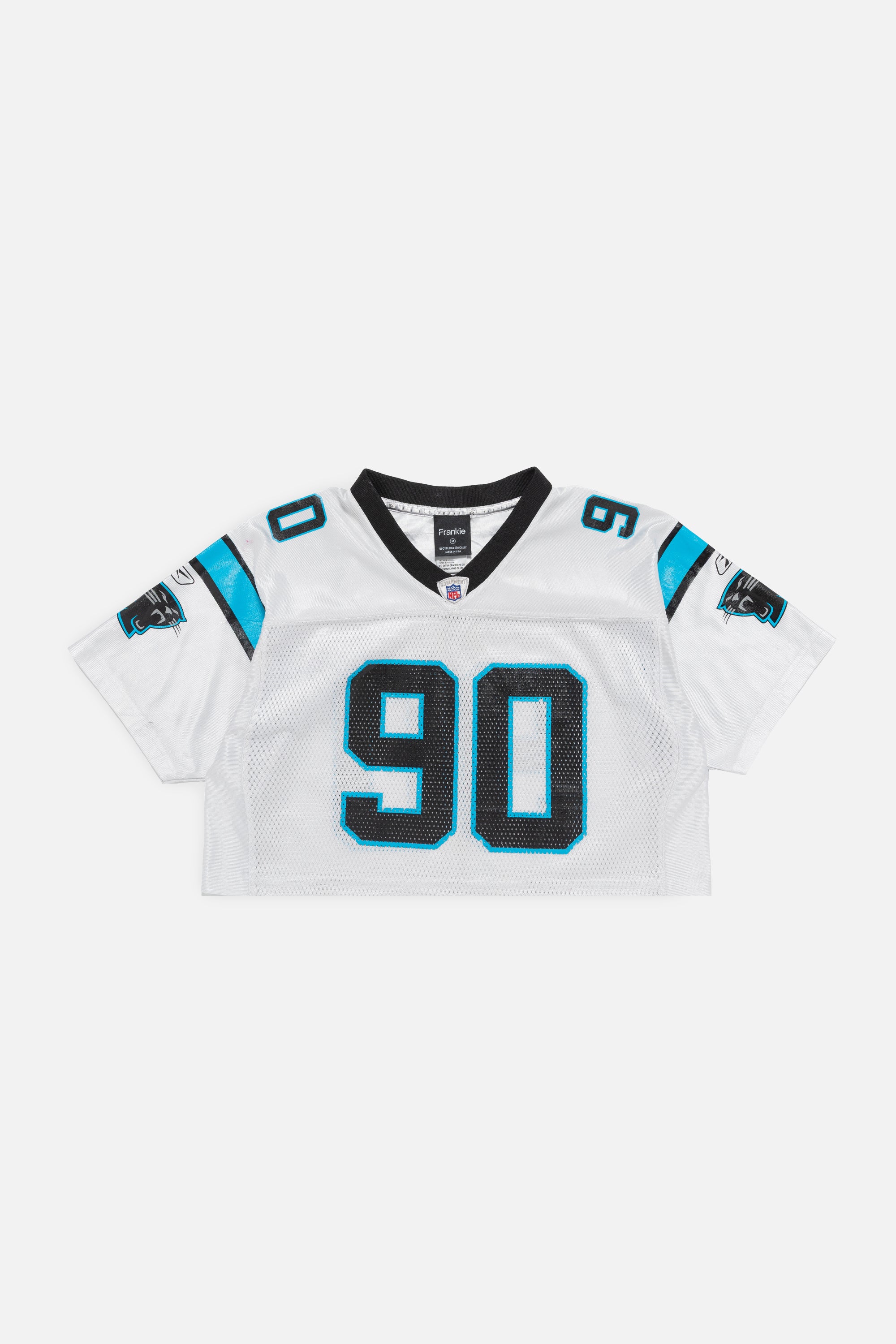 Rework Carolina Panthers Crop Jersey