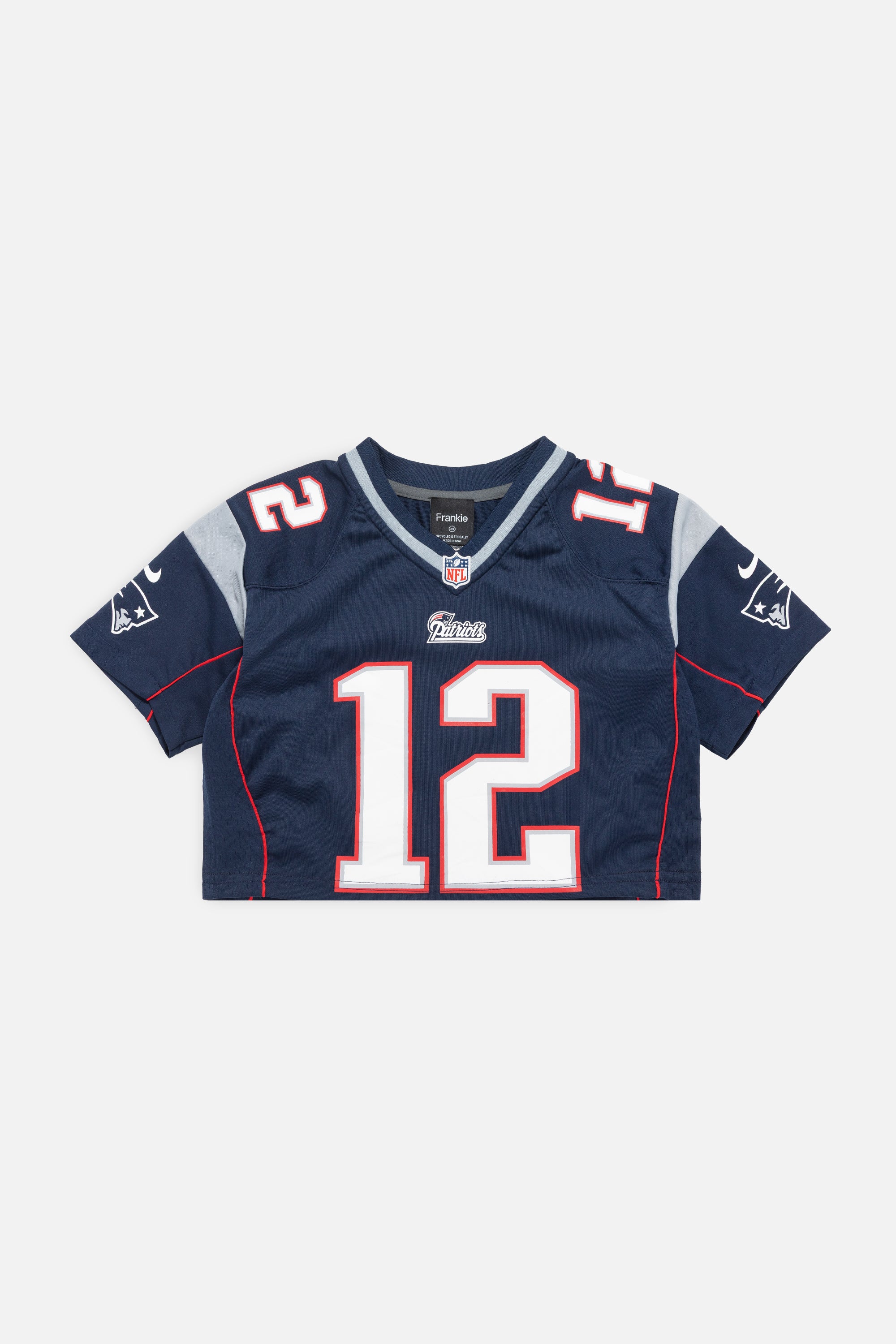 Rework New England Patriots Crop Jersey