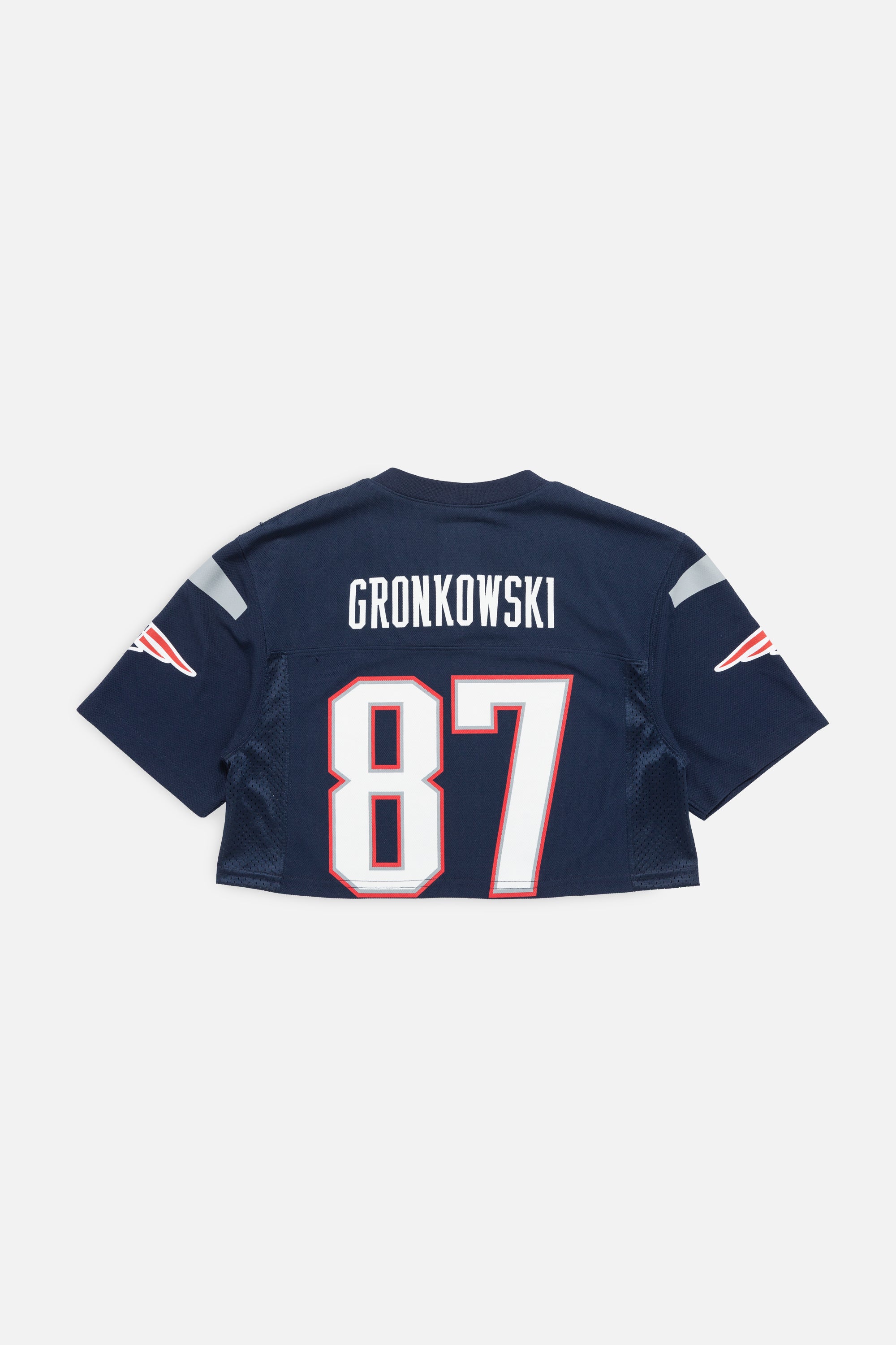 Rework New England Patriots Crop Jersey