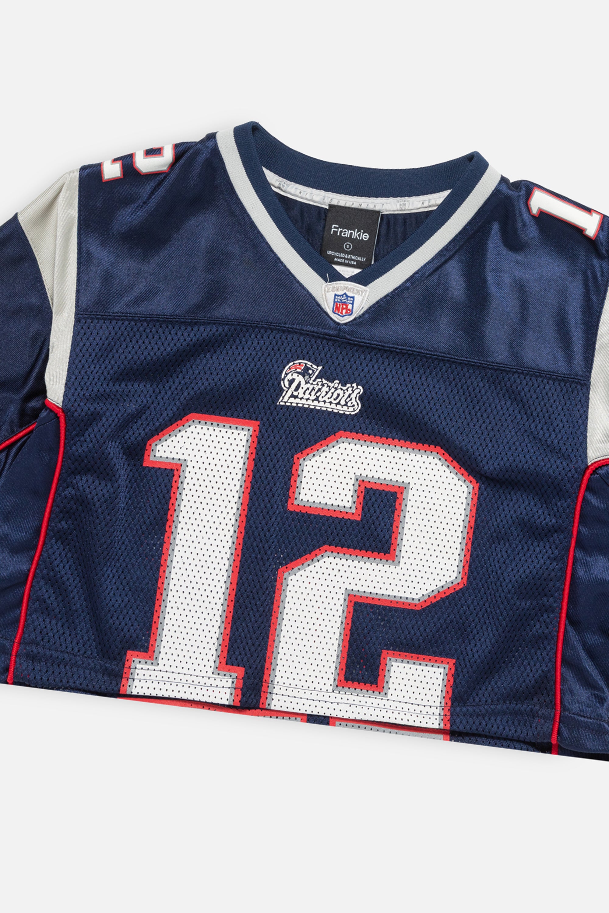 Rework New England Patriots Crop Jersey