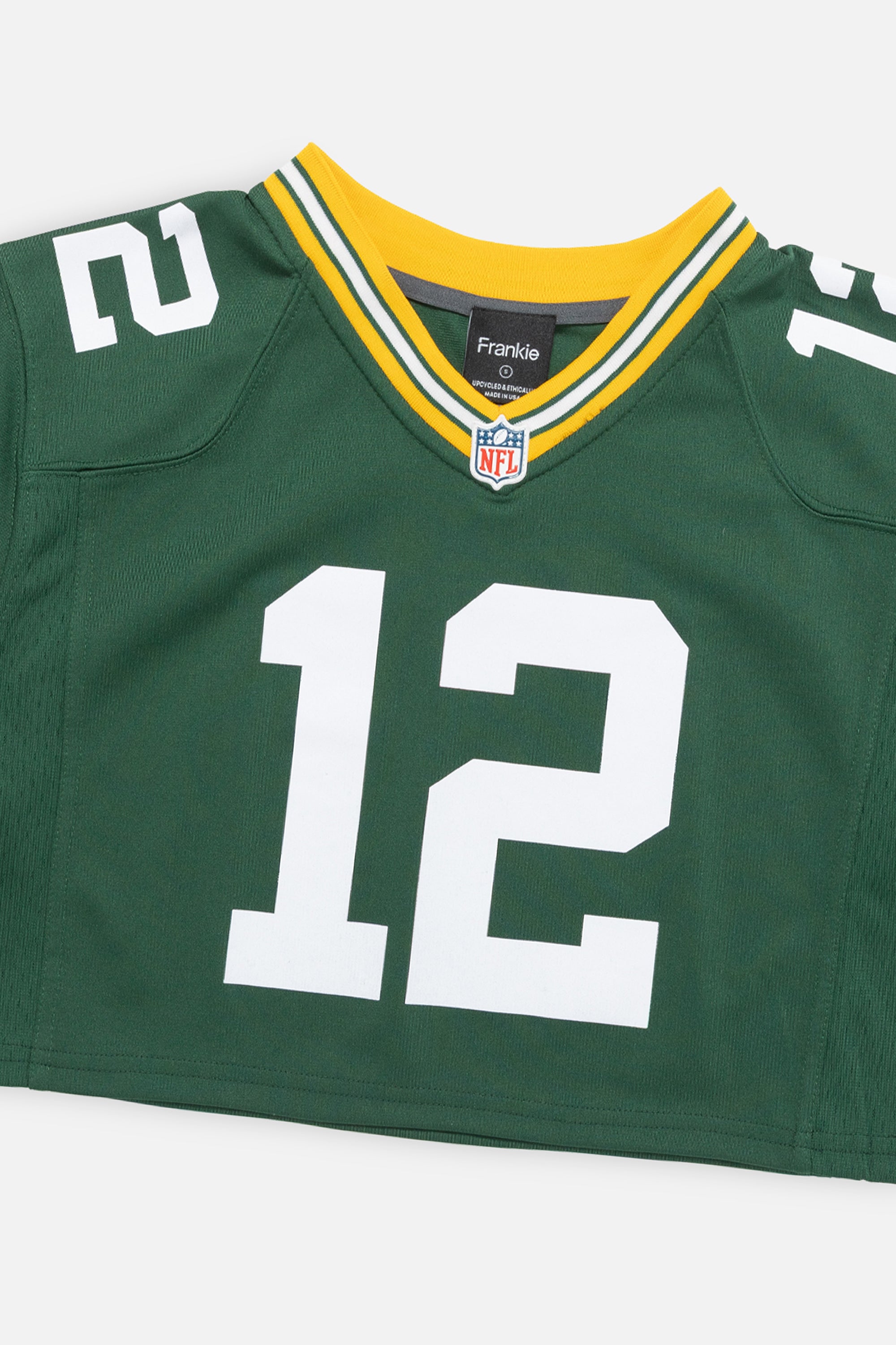 Rework Green Bay Packers Crop Jersey