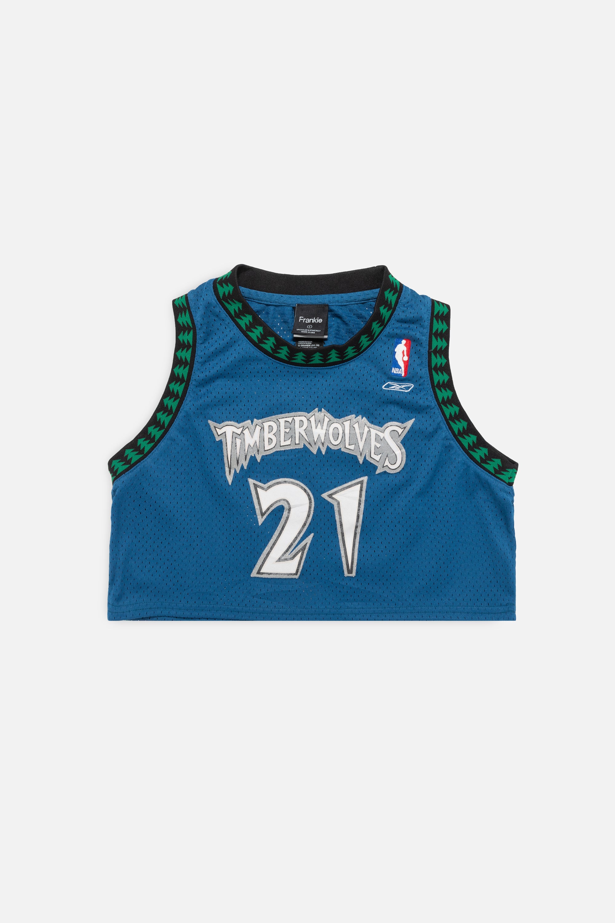 Rework Minnesota Timberwolves Crop Jersey