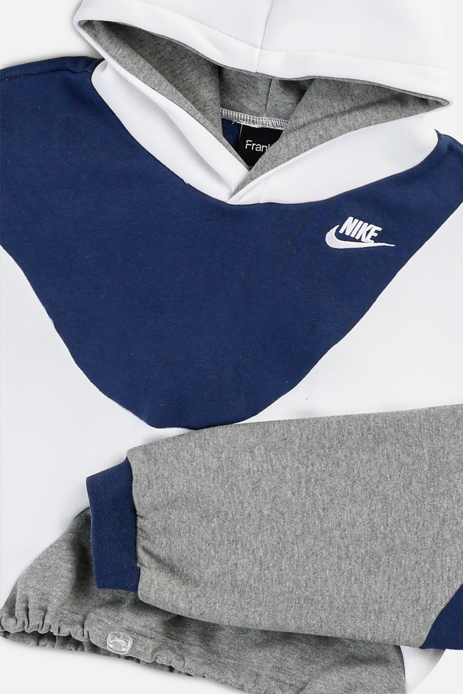 Rework Nike Wave Crop Sweatshirt - S-SWEATERS-Nike-S-Frankie Collective Rare Vintage Streetwear Reworks
