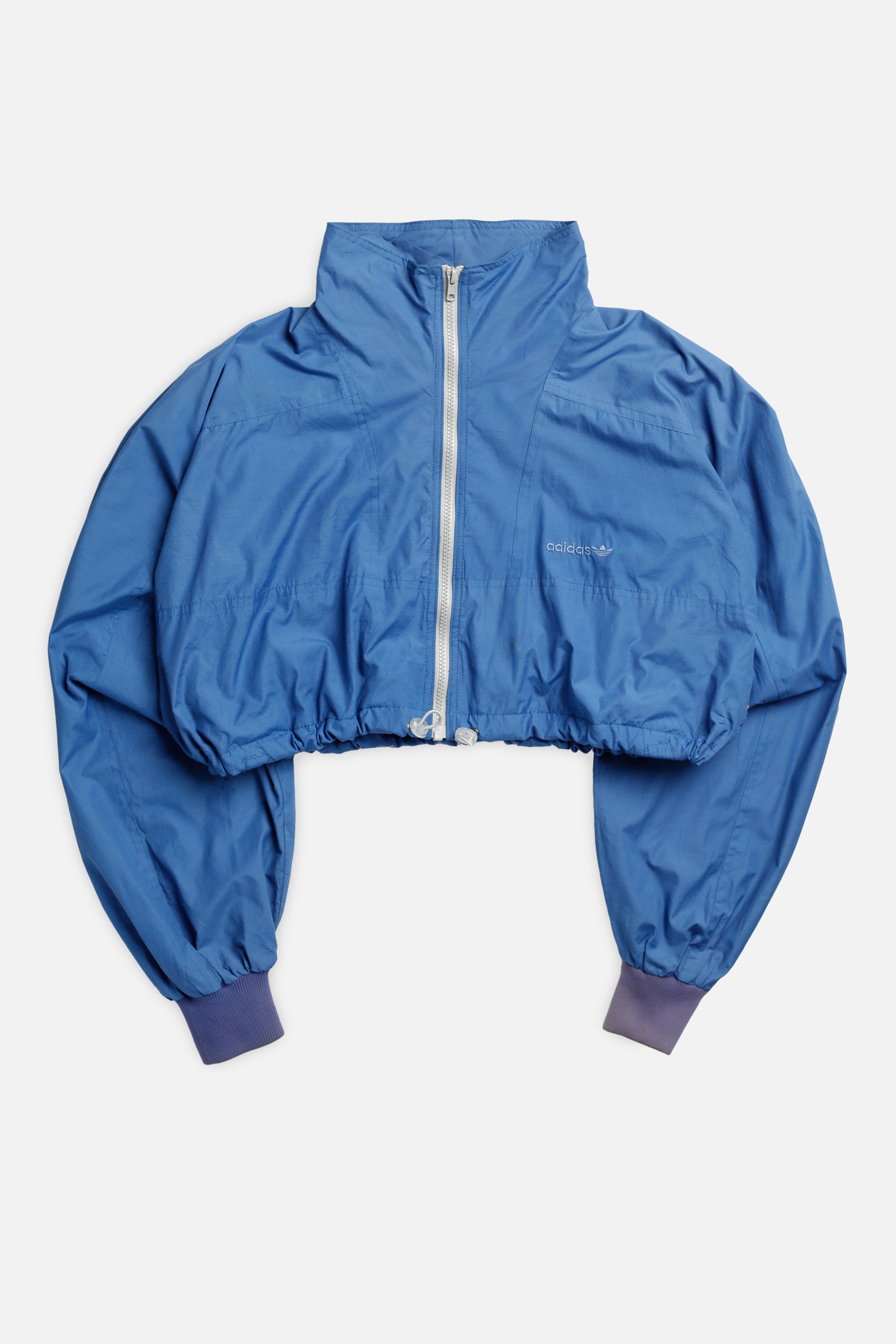 Rework Adidas Crop Windbreaker - XL-JACKETS-Adidas-XL-Frankie Collective Rare Vintage Streetwear Reworks