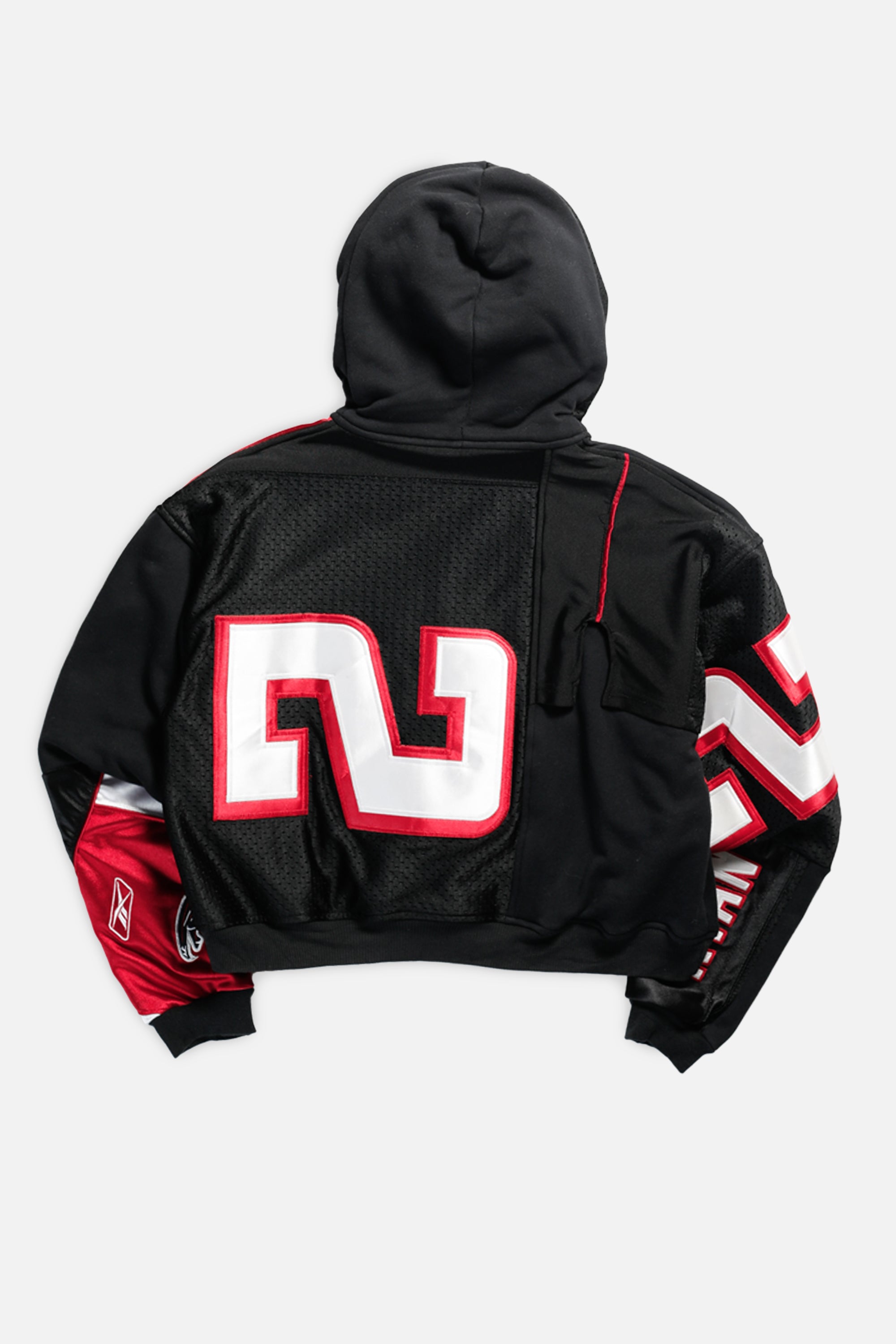 Rework Atlanta Falcons NFL Crop Zip Hoodie - M-SWEATERS-NFL-M-Frankie Collective Rare Vintage Streetwear Reworks