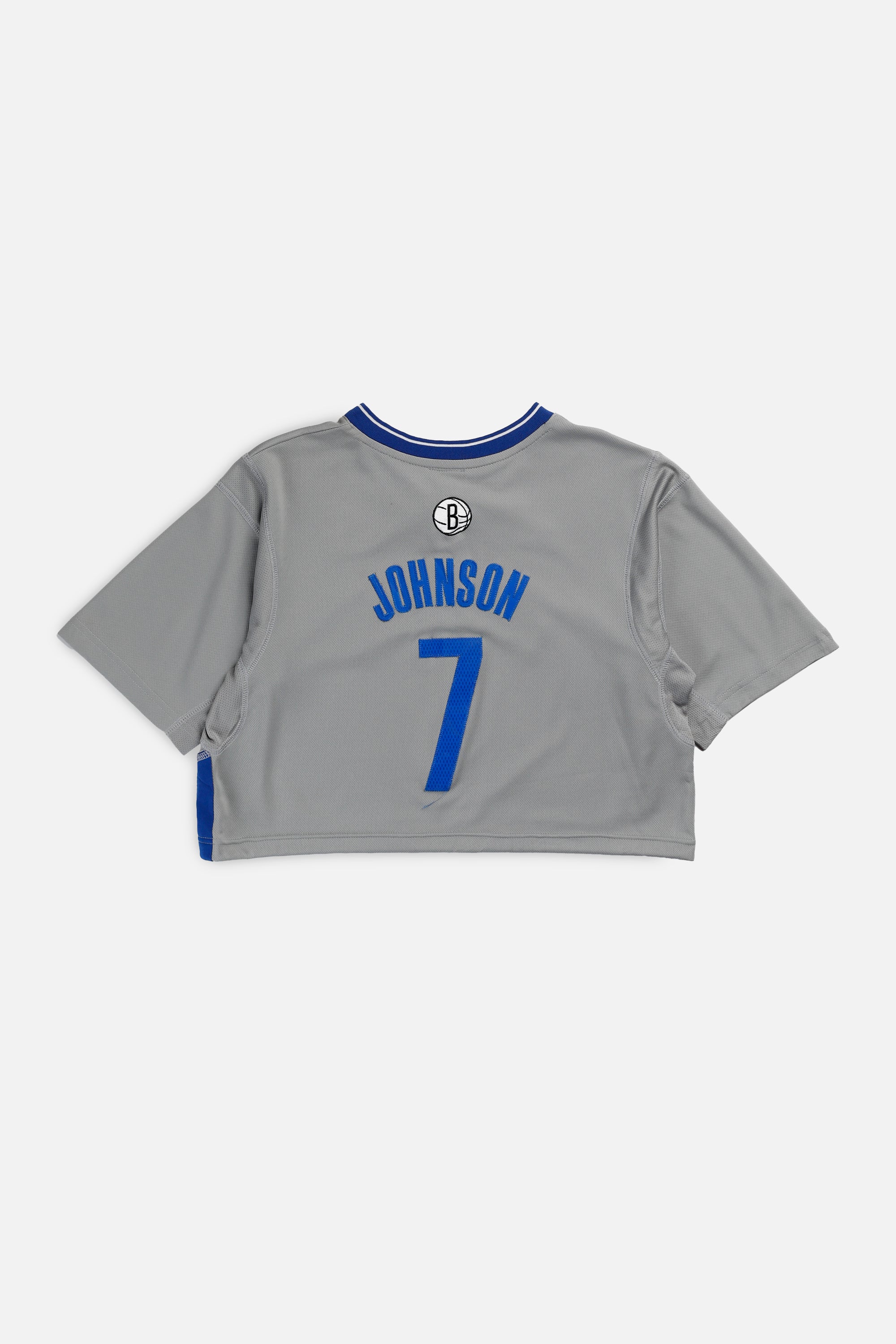 Rework Brooklyn Nets NBA Crop Jersey - S-JERSEYS-NBA-S-Frankie Collective Rare Vintage Streetwear Reworks