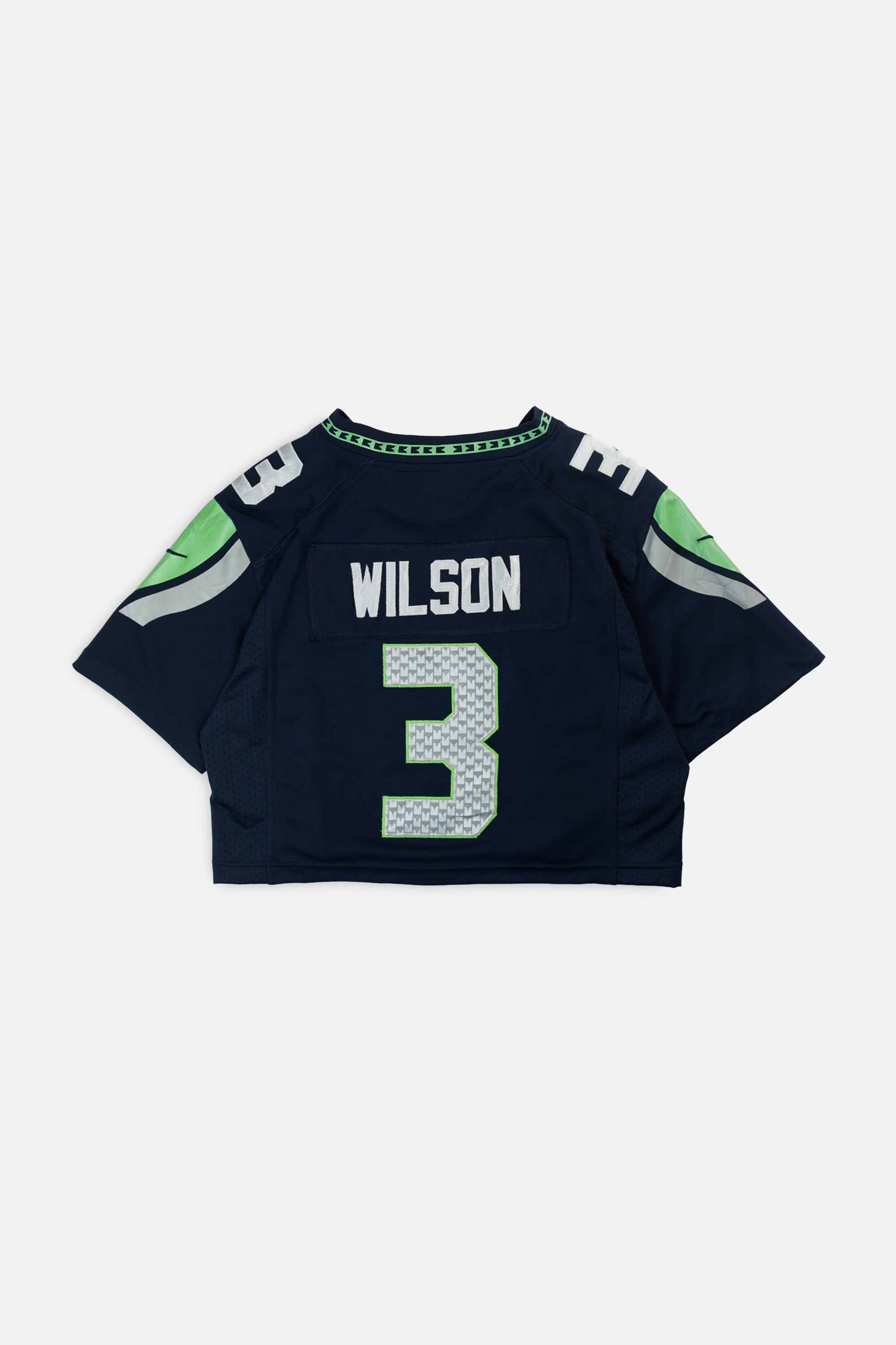 Rework Crop Seattle Seahawks NFL Jersey - M-JERSEYS-NFL-M-Frankie Collective Rare Vintage Streetwear Reworks