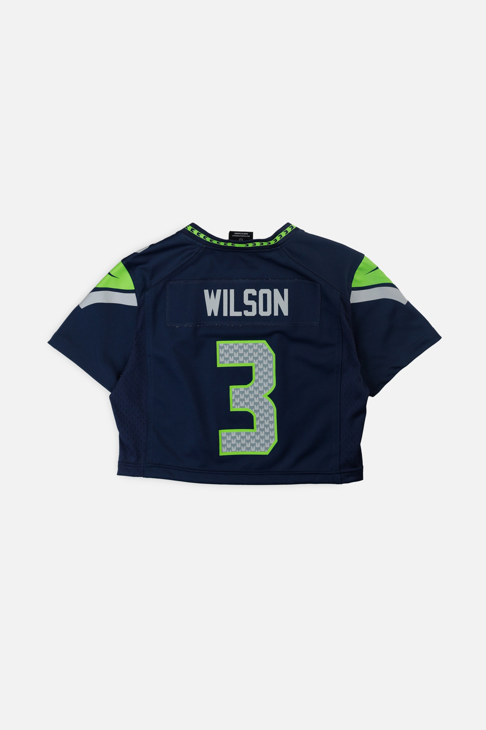 Rework Crop Seattle Seahawks NFL Jersey - S-JERSEYS-NFL-S-Frankie Collective Rare Vintage Streetwear Reworks