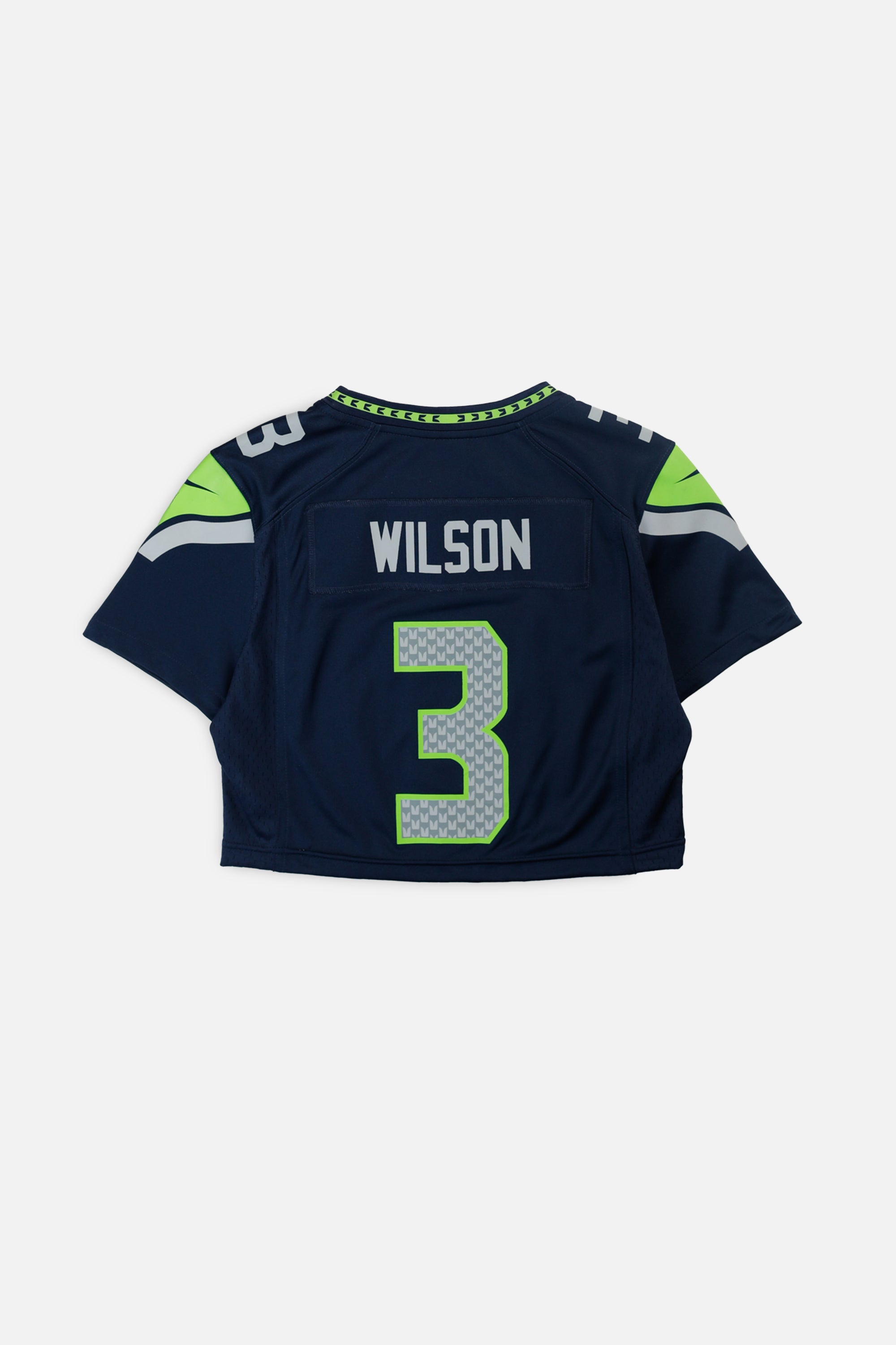 Rework Crop Seattle Seahawks NFL Jersey - XS-JERSEYS-NFL-XS-Frankie Collective Rare Vintage Streetwear Reworks