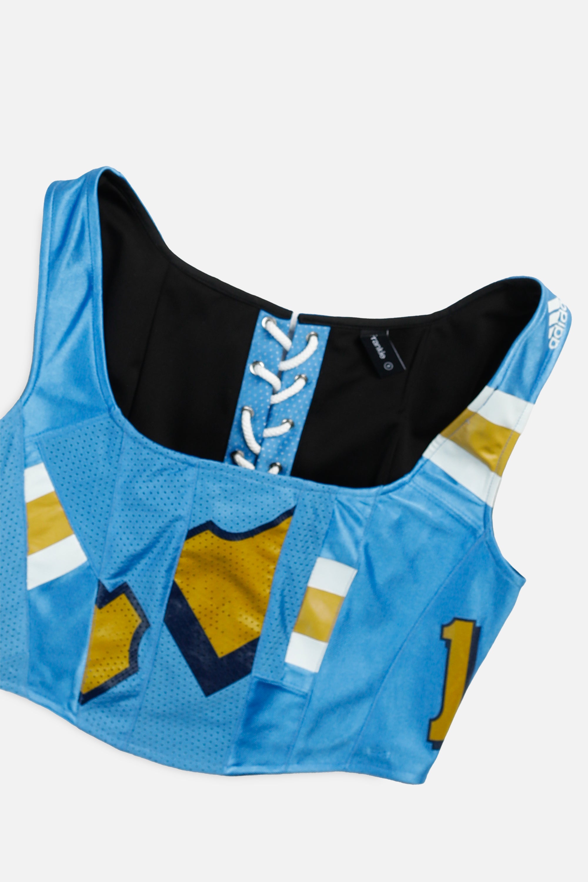 Rework Football Corset - M-TOPS-vendor-unknown-M-Frankie Collective Rare Vintage Streetwear Reworks