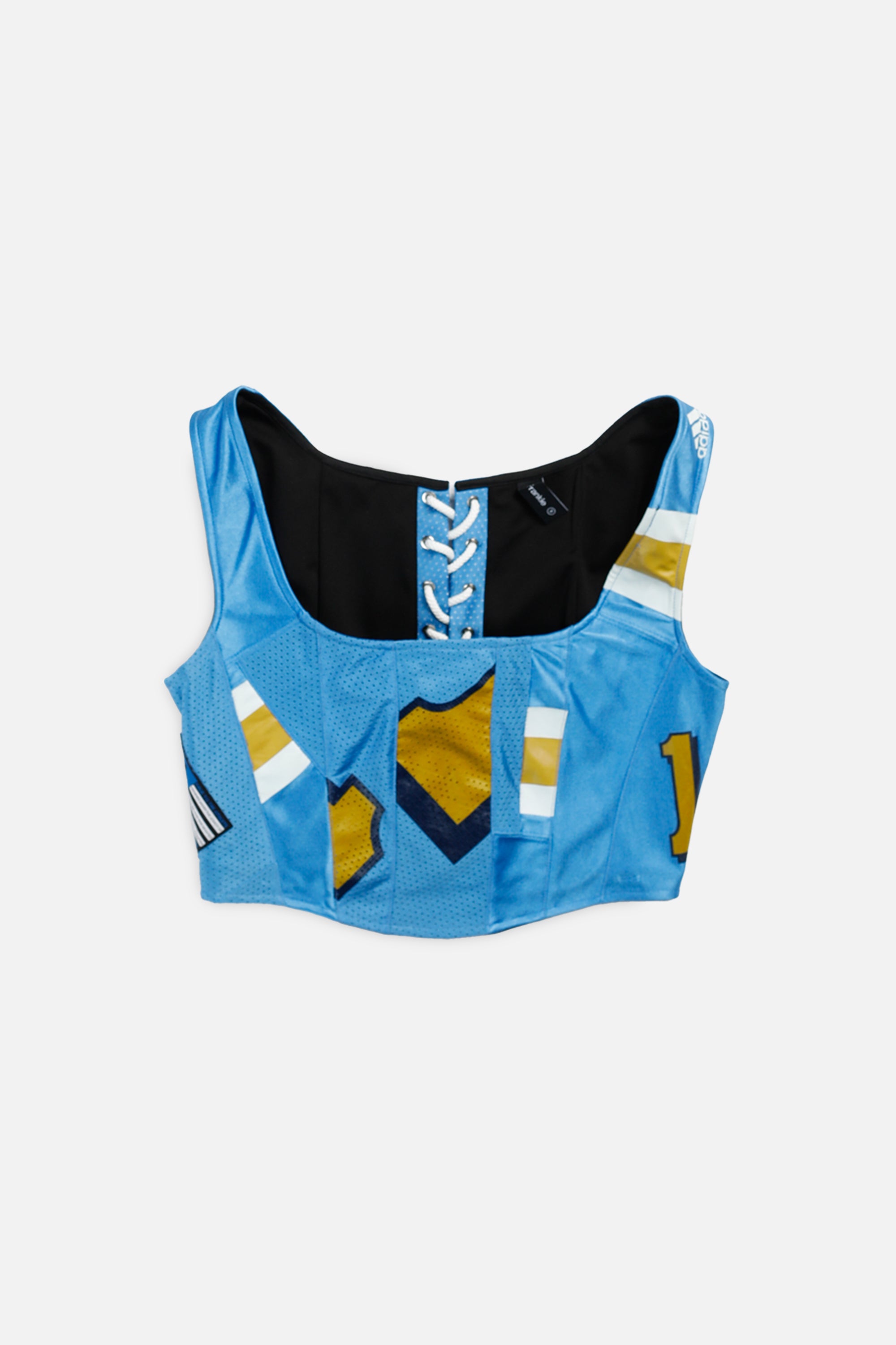 Rework Football Corset - M-TOPS-vendor-unknown-M-Frankie Collective Rare Vintage Streetwear Reworks