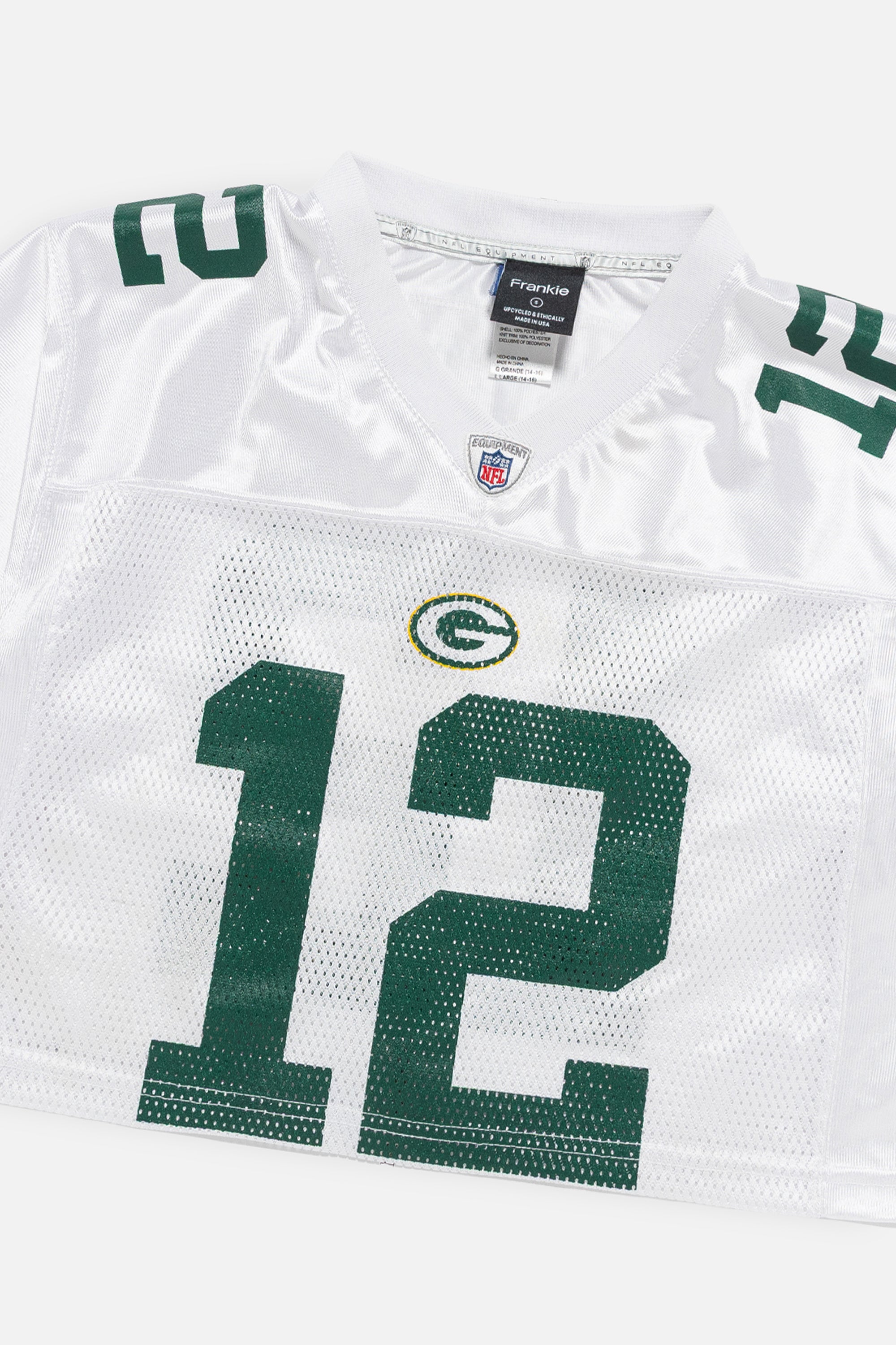 Rework Green Bay Packers Crop Jersey-NFL-Frankie Collective-Rework-Vintage-Streetwear