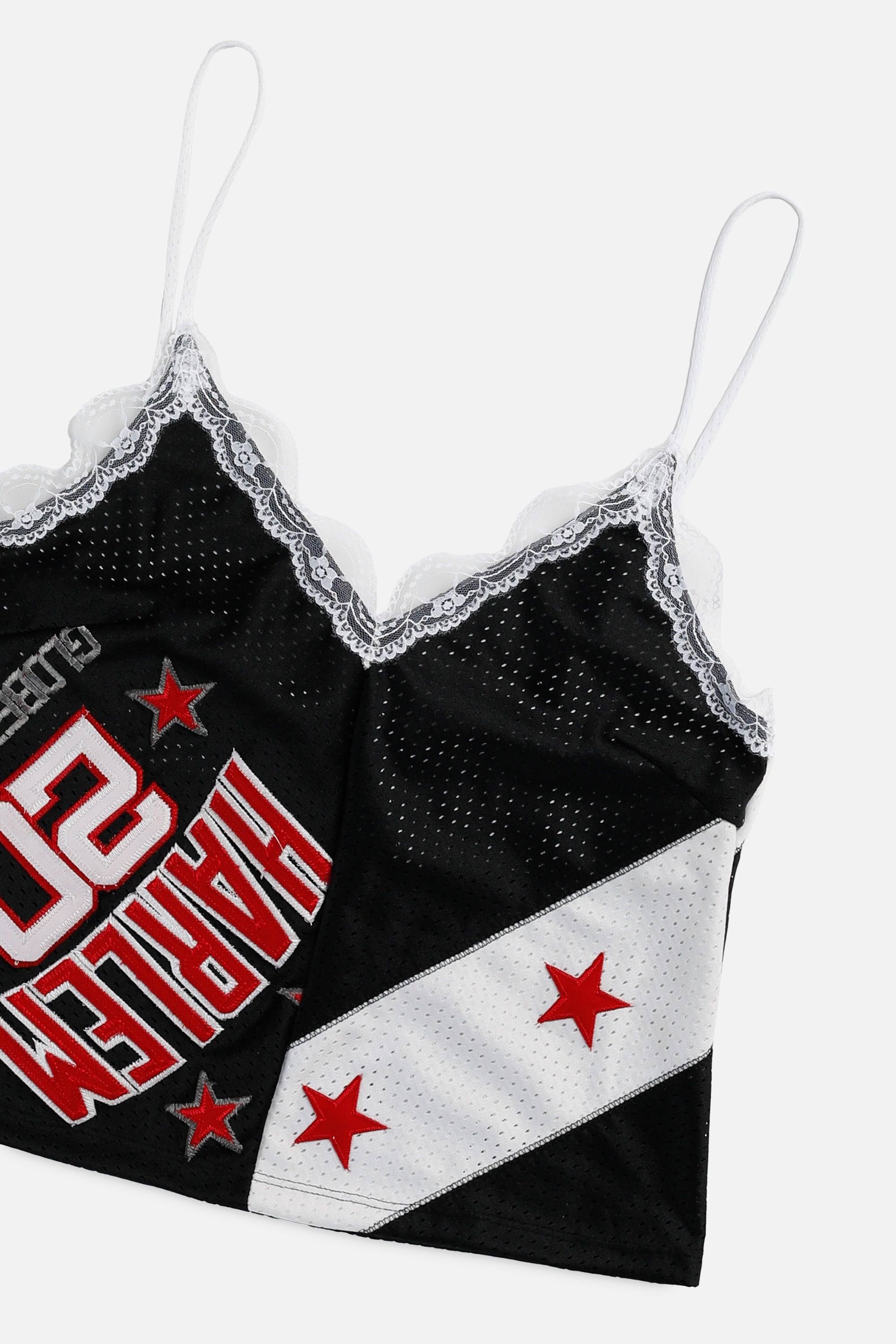 Rework Harlem Globetrotters NBA Lace Tank - M-TOPS-NBA-M-Frankie Collective Rare Vintage Streetwear Reworks