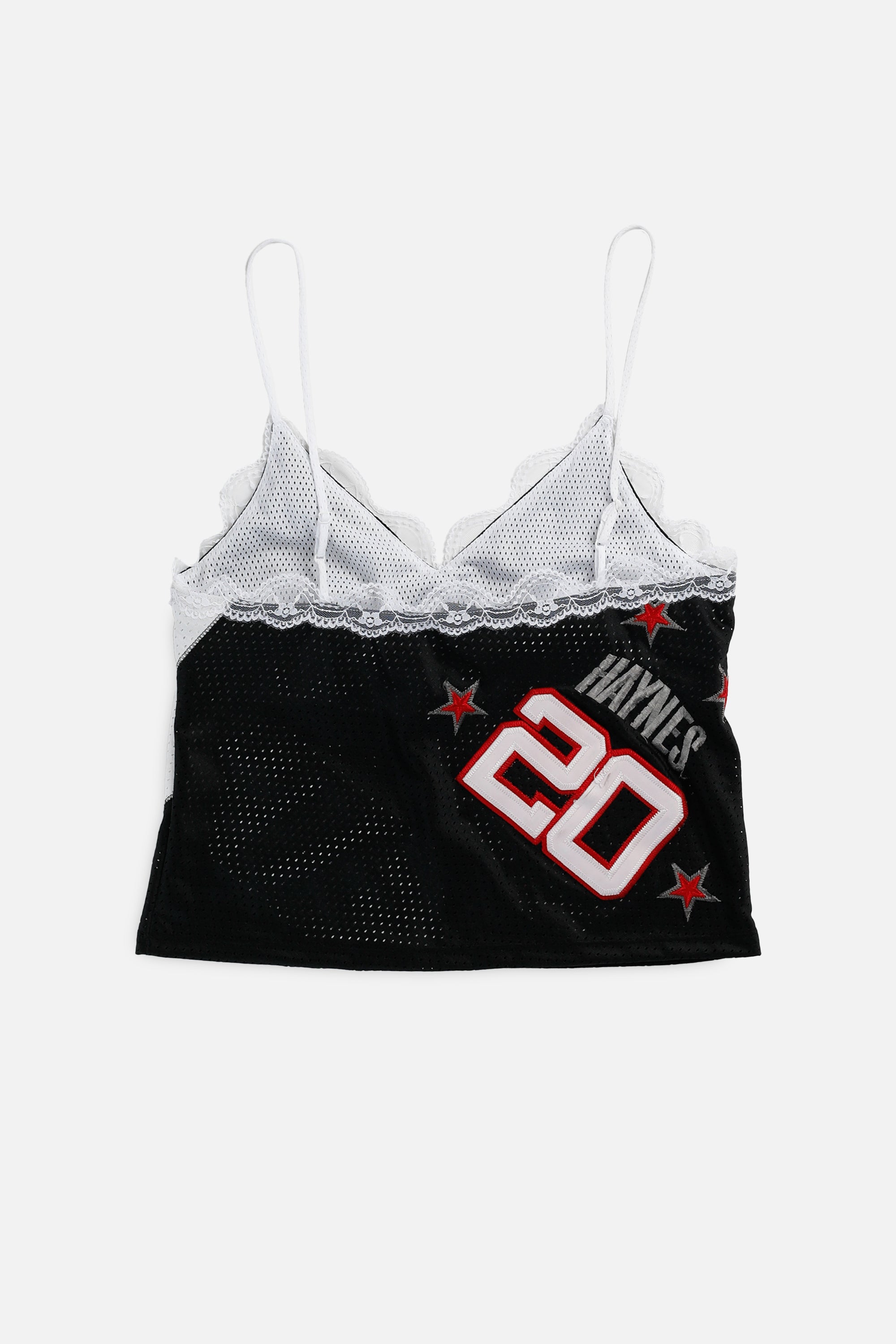 Rework Harlem Globetrotters NBA Lace Tank - M-TOPS-NBA-M-Frankie Collective Rare Vintage Streetwear Reworks