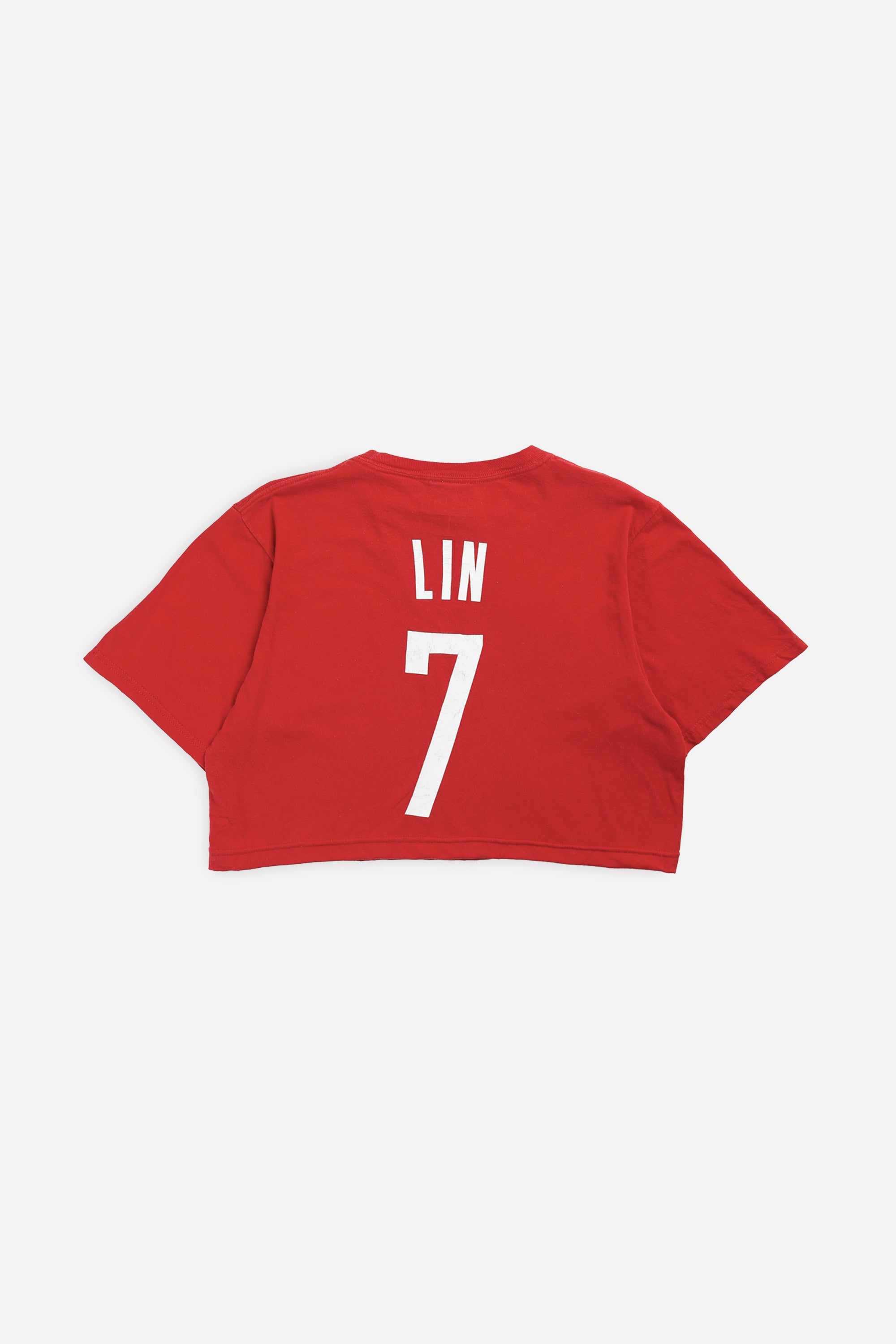 Rework Houston Rockets NBA Crop Tee - S-TOPS-NBA-S-Frankie Collective Rare Vintage Streetwear Reworks