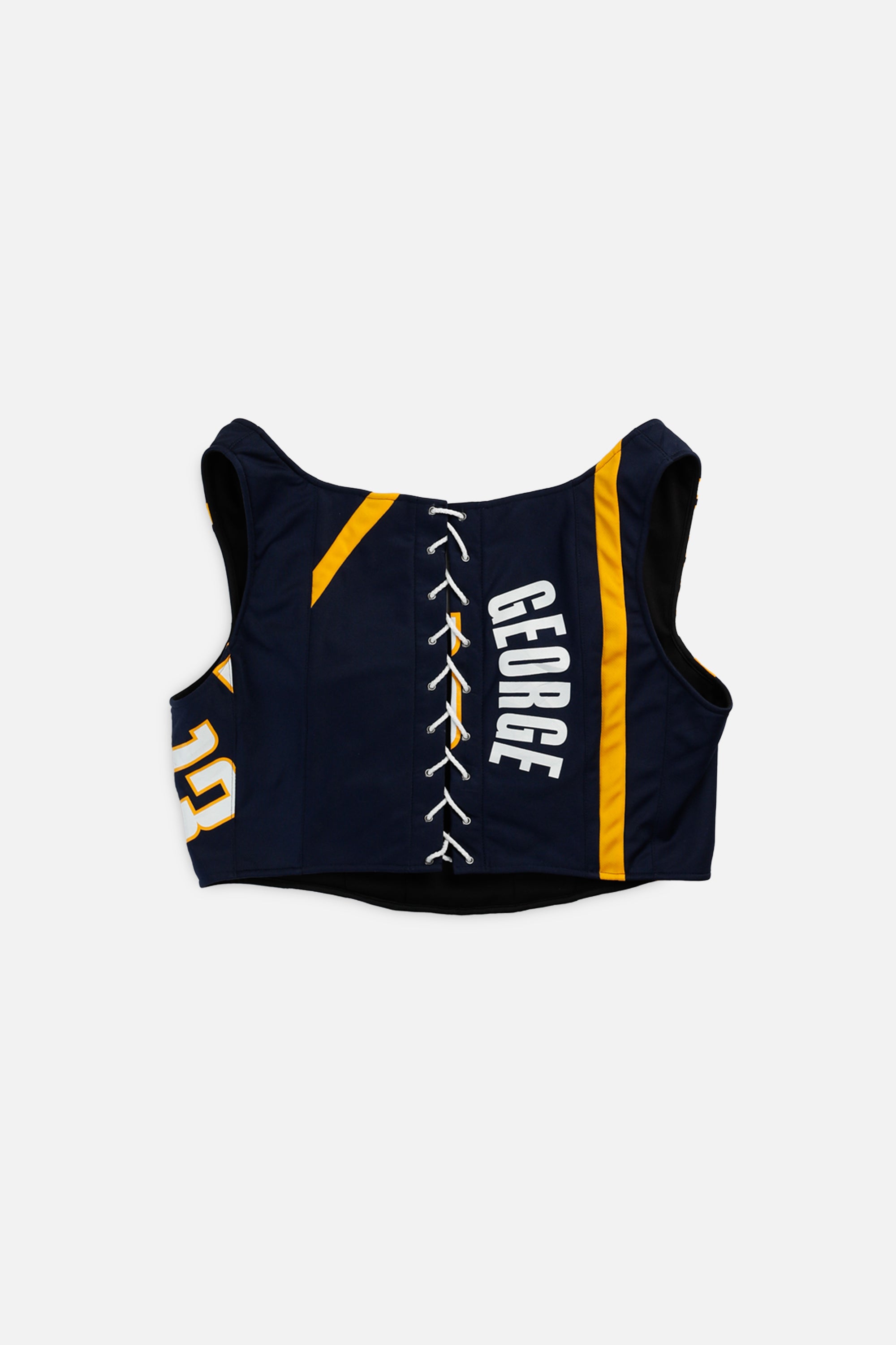 Rework Indiana Pacers NBA Corset - XXL-TOPS-NBA-XXL-Frankie Collective Rare Vintage Streetwear Reworks