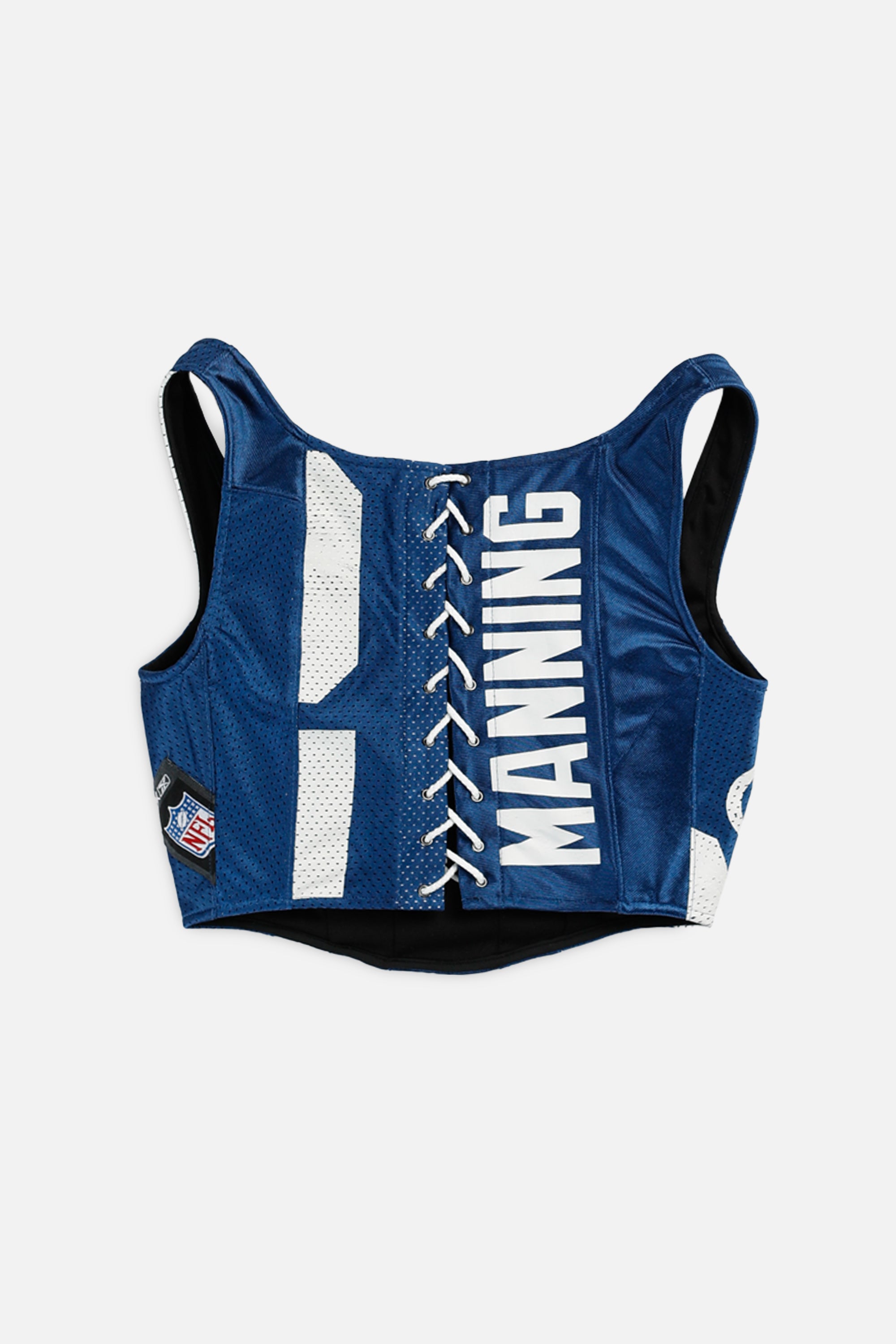 Rework Indianapolis Colts NFL Corset - S-TOPS-NFL-S-Frankie Collective Rare Vintage Streetwear Reworks