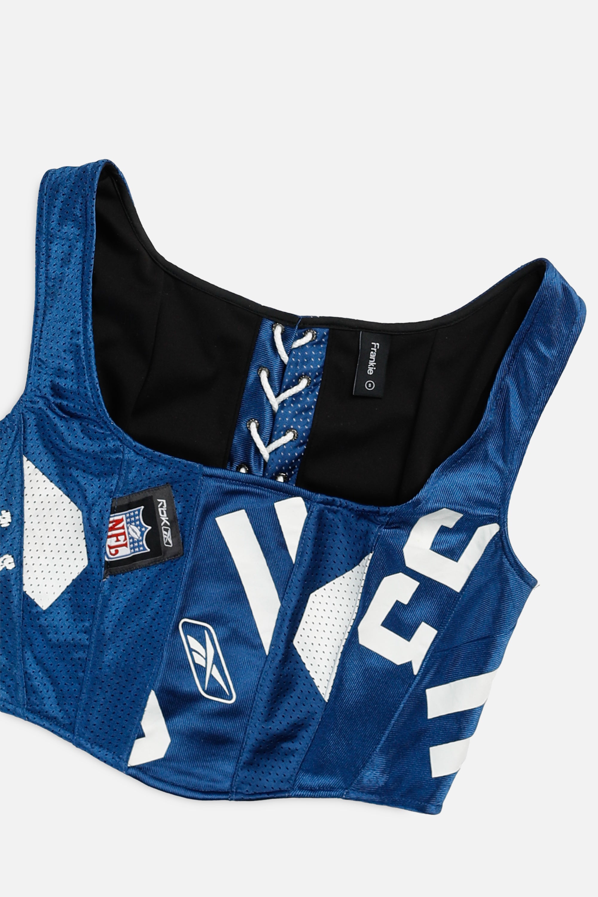 Rework Indianapolis Colts NFL Corset - S-TOPS-NFL-S-Frankie Collective Rare Vintage Streetwear Reworks