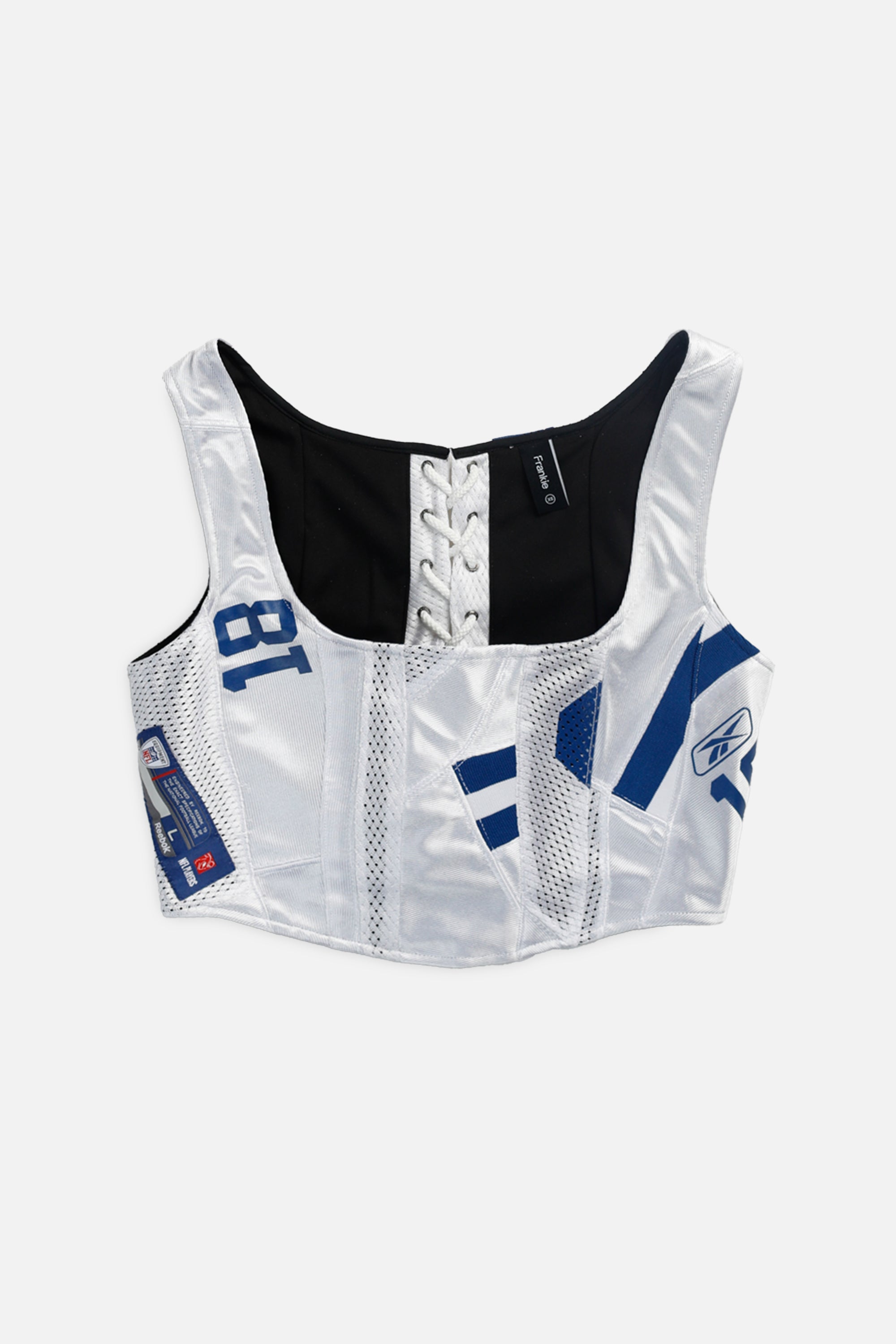 Rework Indianapolis Colts NFL Corset - XS-TOPS-NFL-XS-Frankie Collective Rare Vintage Streetwear Reworks