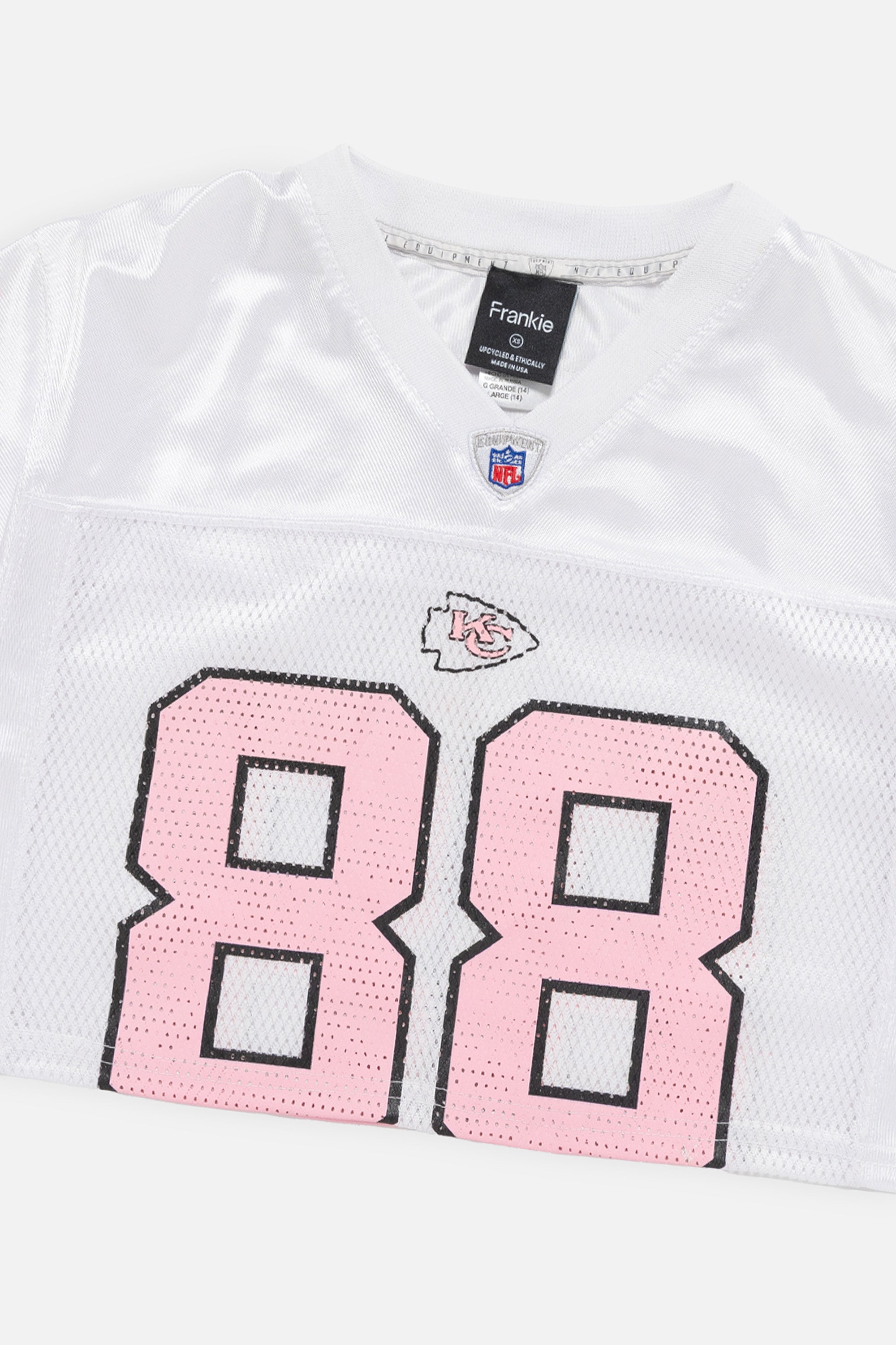 Rework Kansas City Chiefs Crop Jersey-NFL-Frankie Collective-Rework-Vintage-Streetwear