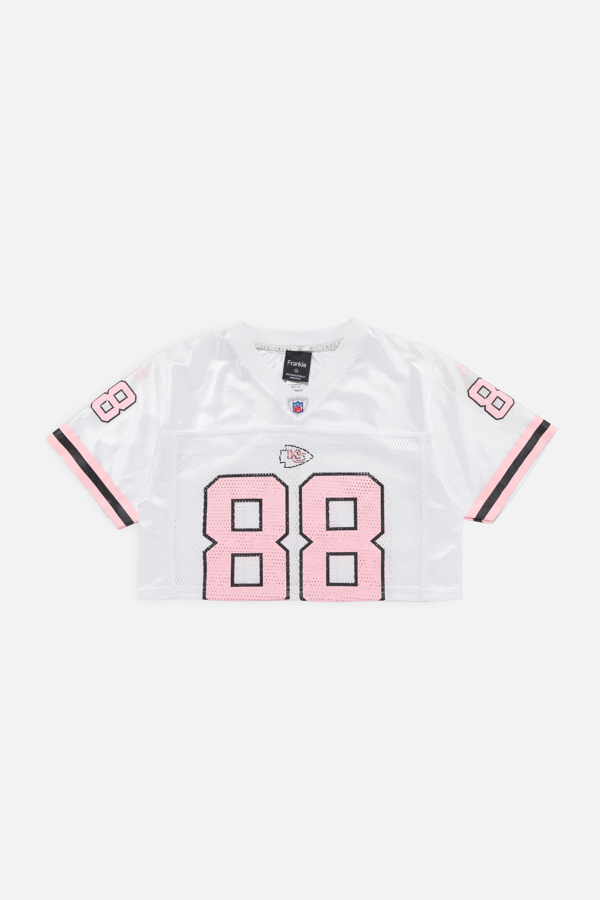 Rework Kansas City Chiefs Crop Jersey-NFL-Frankie Collective-Rework-Vintage-Streetwear