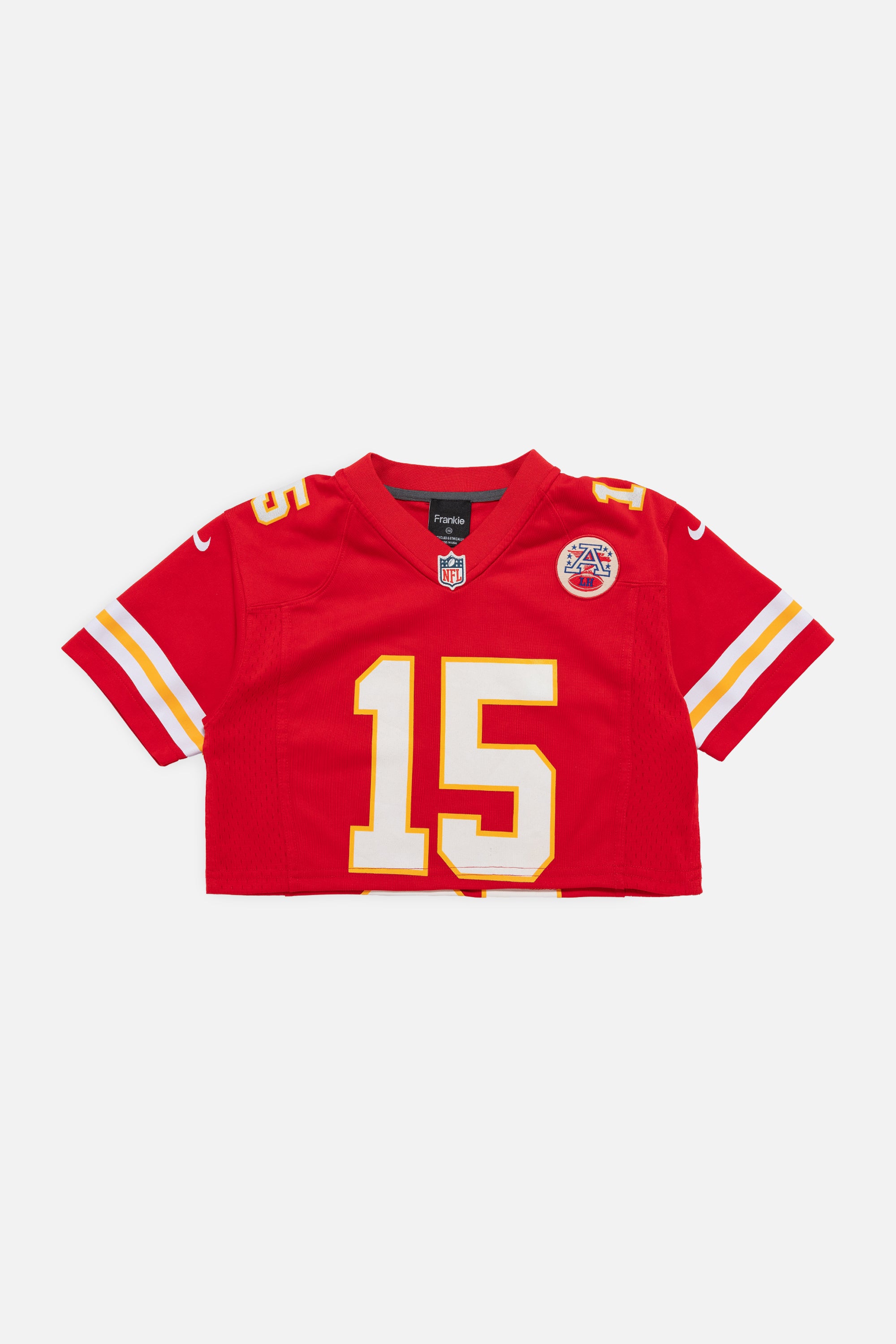 Rework Kansas City Chiefs Crop Jersey-NFL-Frankie Collective-Rework-Vintage-Streetwear