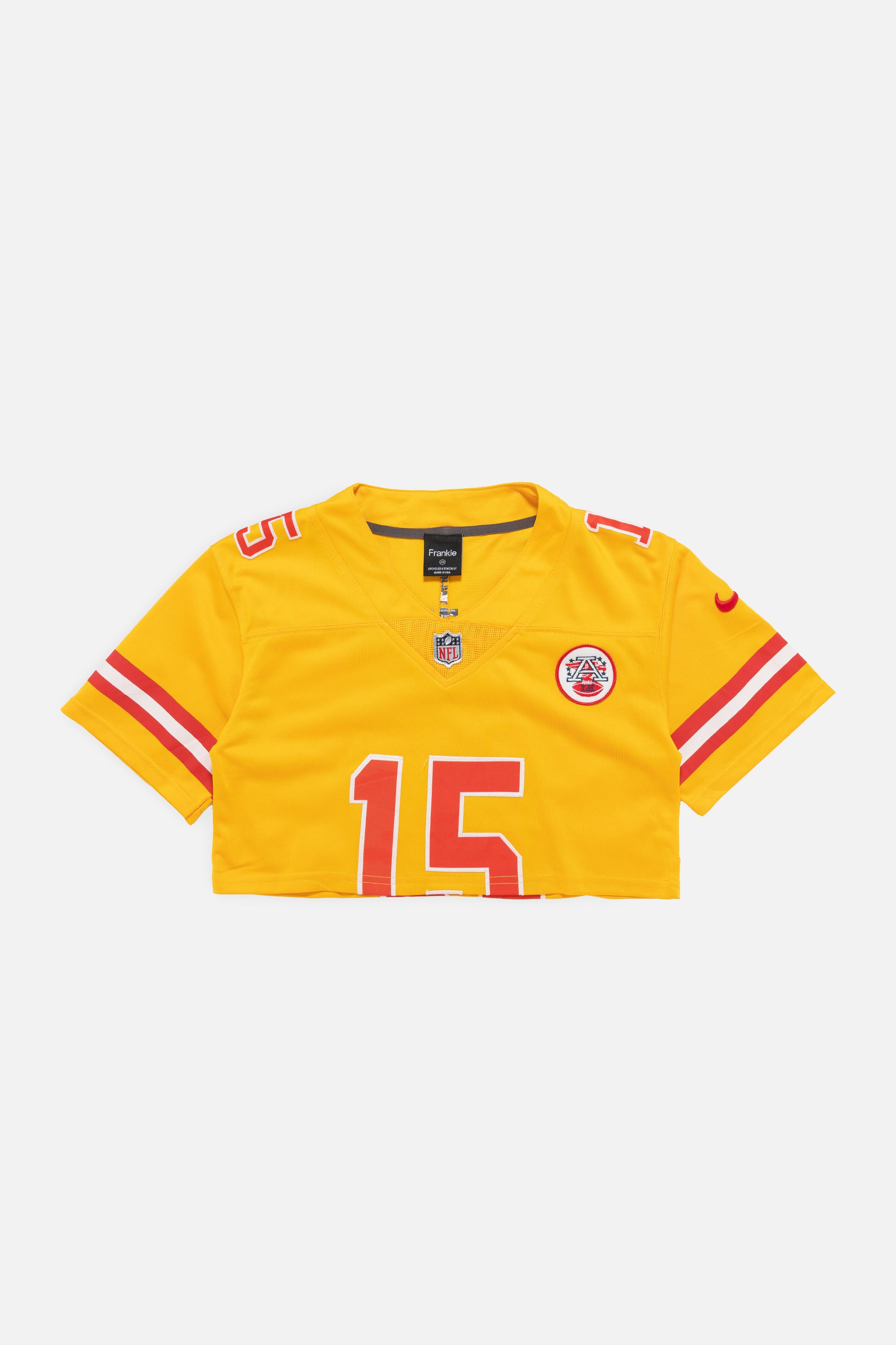 Rework Kansas City Chiefs Crop Jersey-NFL-Frankie Collective-Rework-Vintage-Streetwear