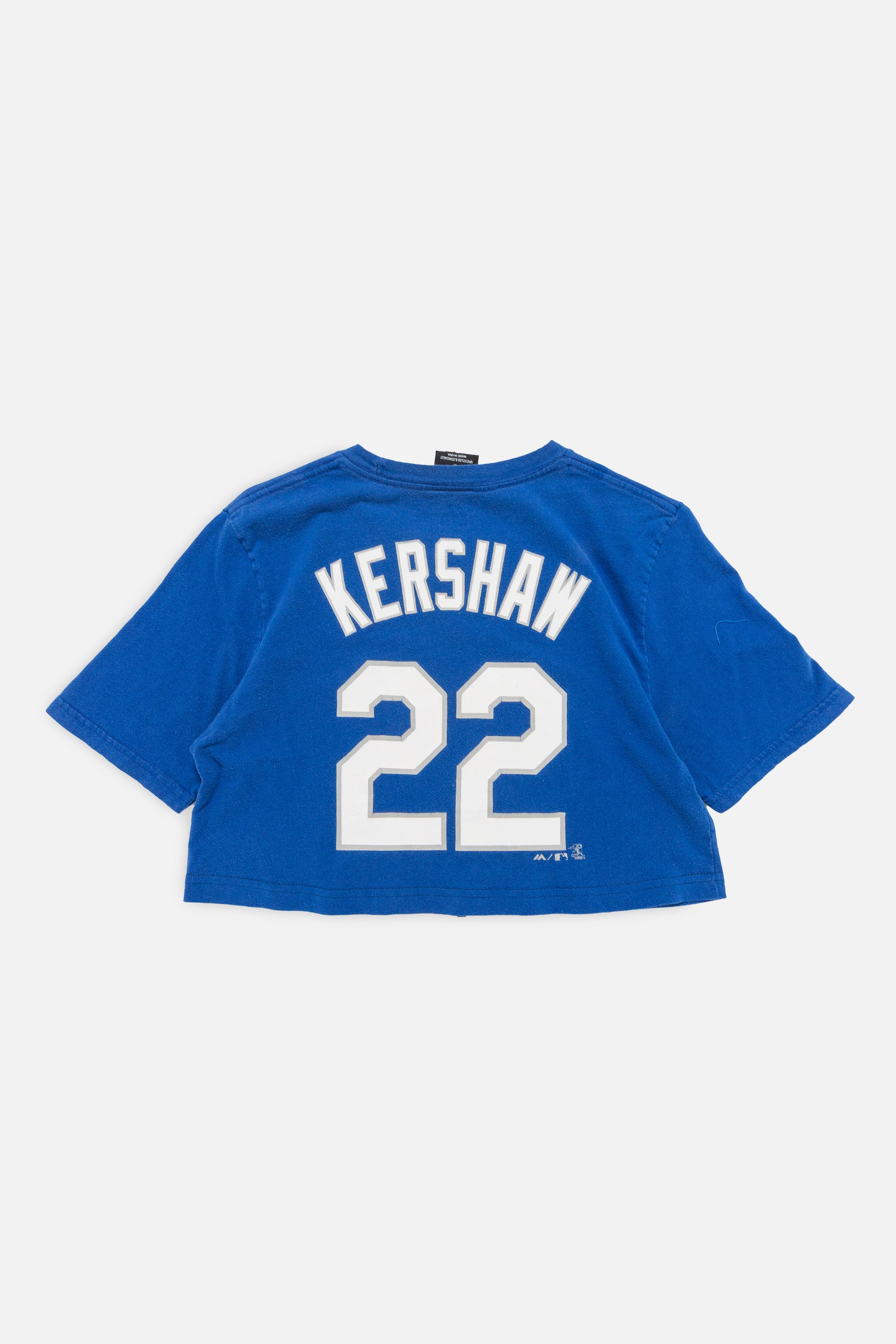 Rework Los Angeles Dodgers Crop Tee-MLB-Frankie Collective-Rework-Vintage-Streetwear