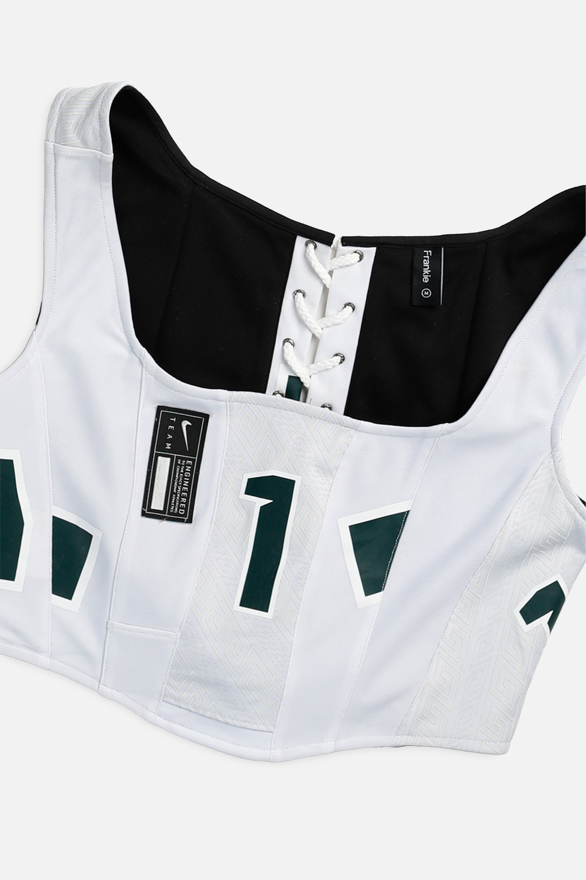 Rework Michigan State Spartans NCAA Corset - M-TOPS-NCAA-M-Frankie Collective Rare Vintage Streetwear Reworks