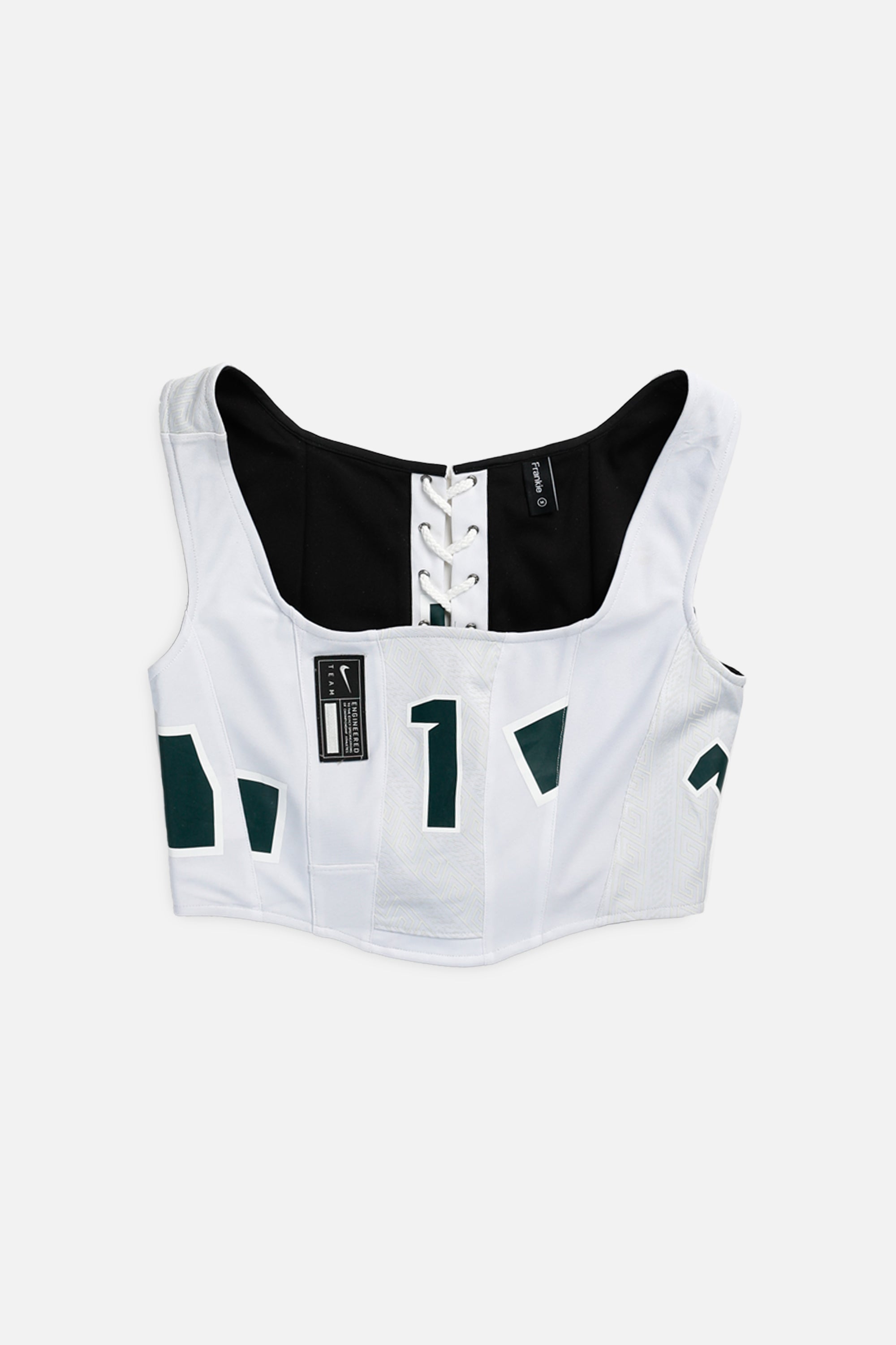 Rework Michigan State Spartans NCAA Corset - M-TOPS-NCAA-M-Frankie Collective Rare Vintage Streetwear Reworks