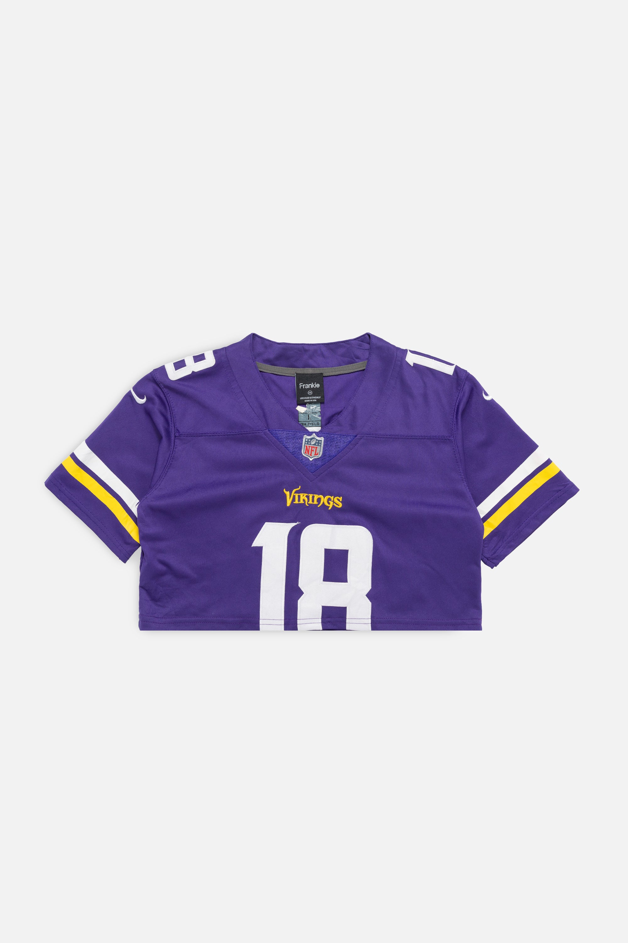 Rework Minnesota Vikings Crop Jersey-NFL-Frankie Collective-Rework-Vintage-Streetwear