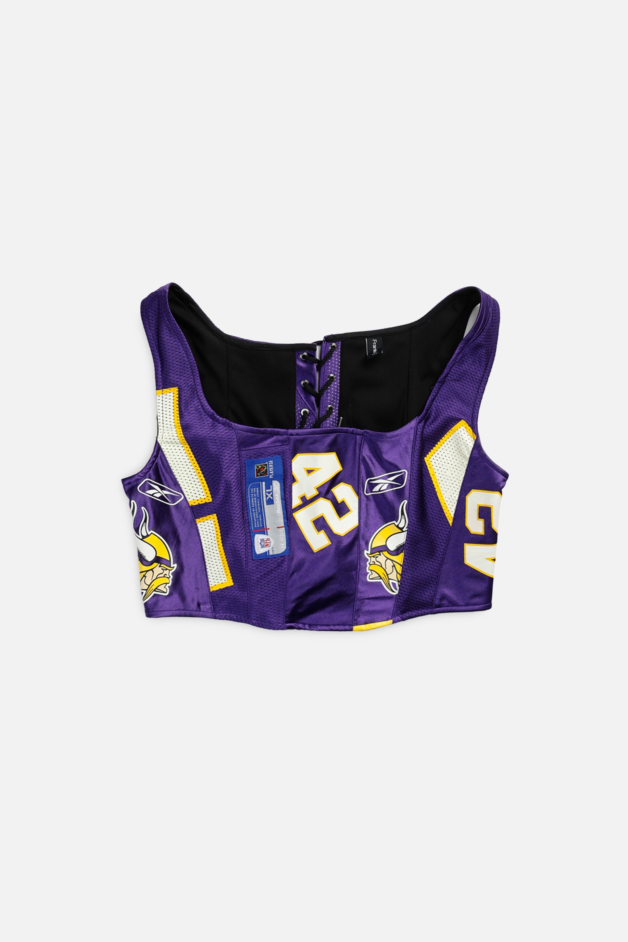 Rework Minnesota Vikings NFL Corset - XL-TOPS-NFL-XL-Frankie Collective Rare Vintage Streetwear Reworks