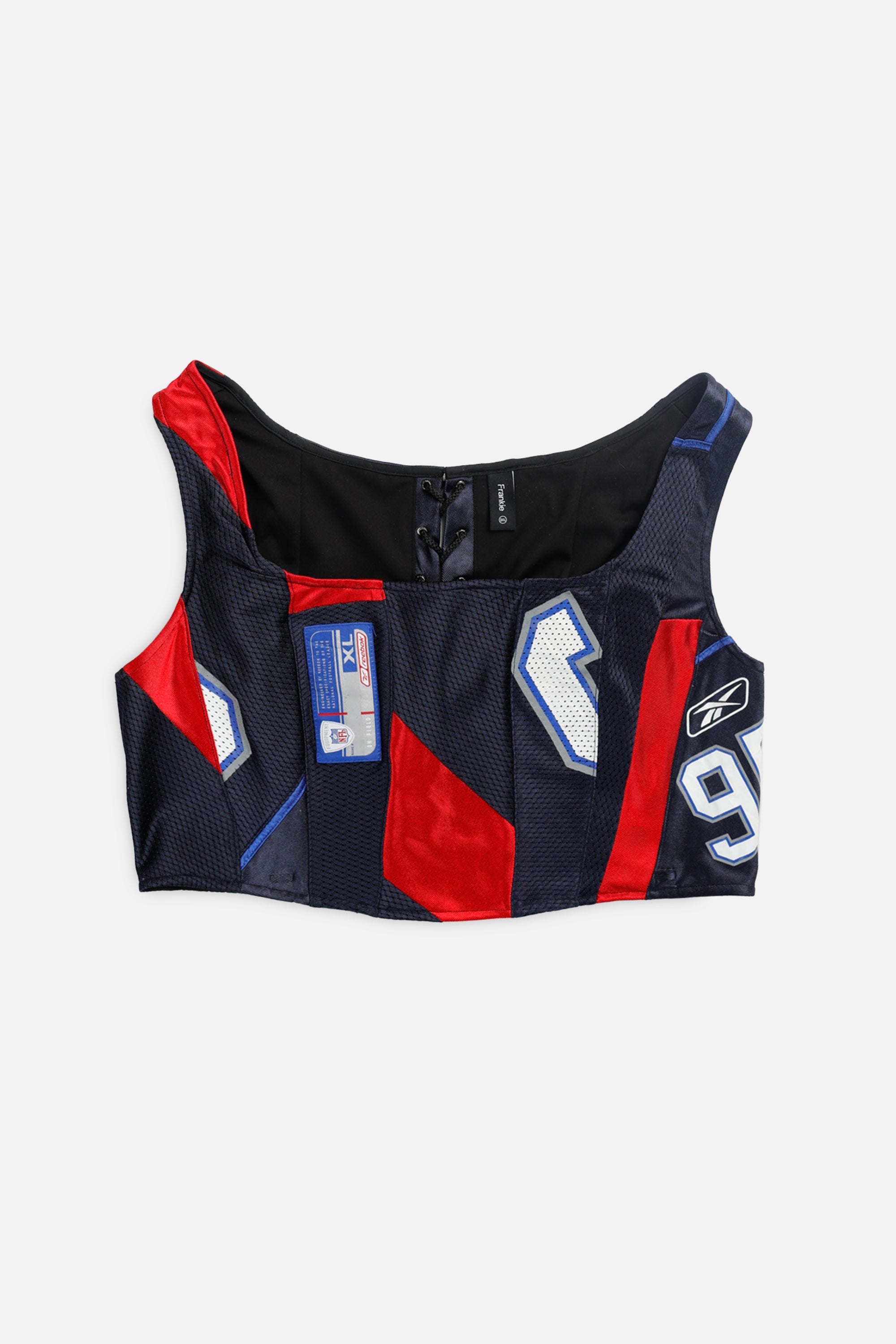 Rework New England Patriots NFL Corset - XXL-TOPS-NFL-XXL-Frankie Collective Rare Vintage Streetwear Reworks