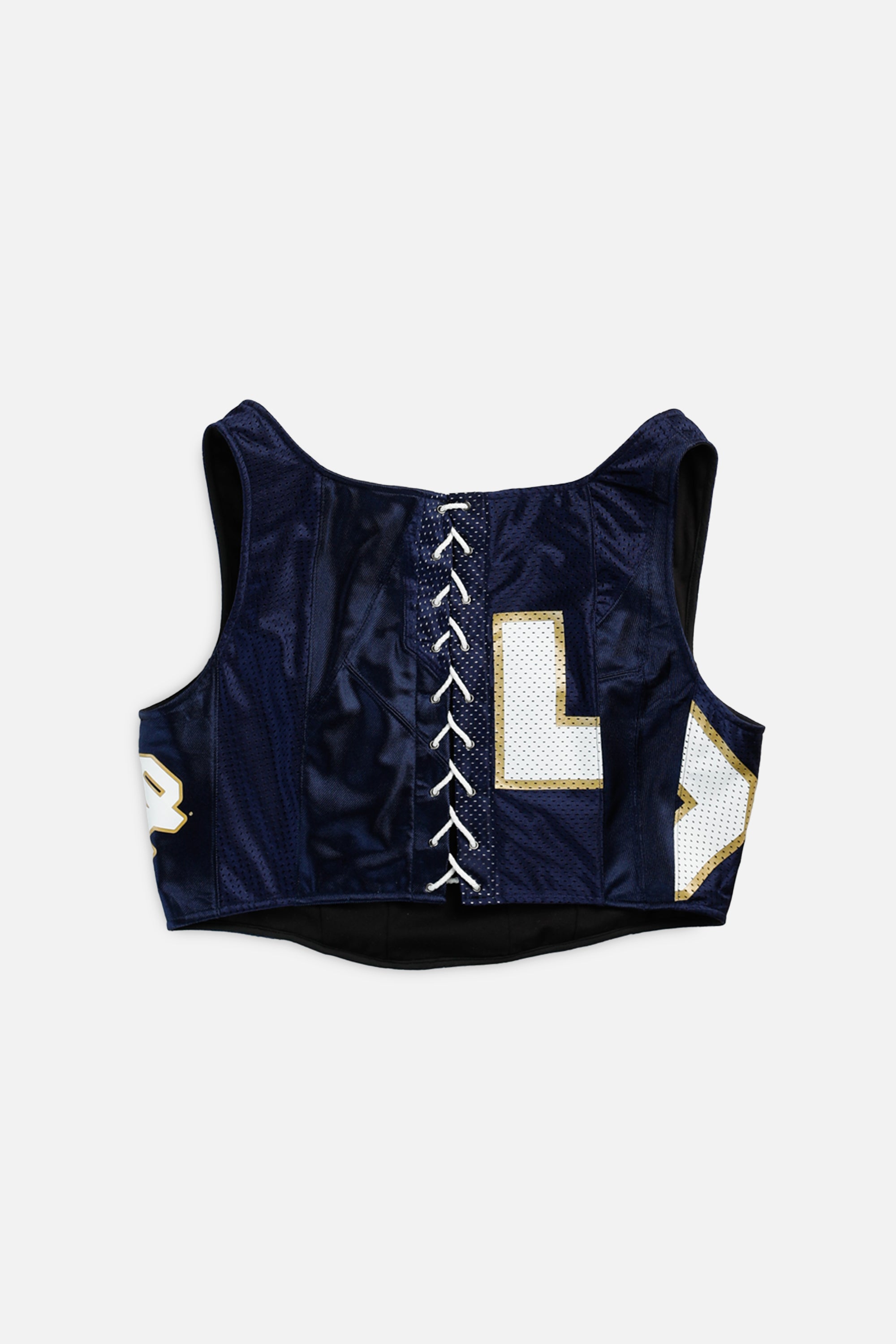 Rework Notre Dame NCAA Corset - XXL-TOPS-NCAA-XXL-Frankie Collective Rare Vintage Streetwear Reworks