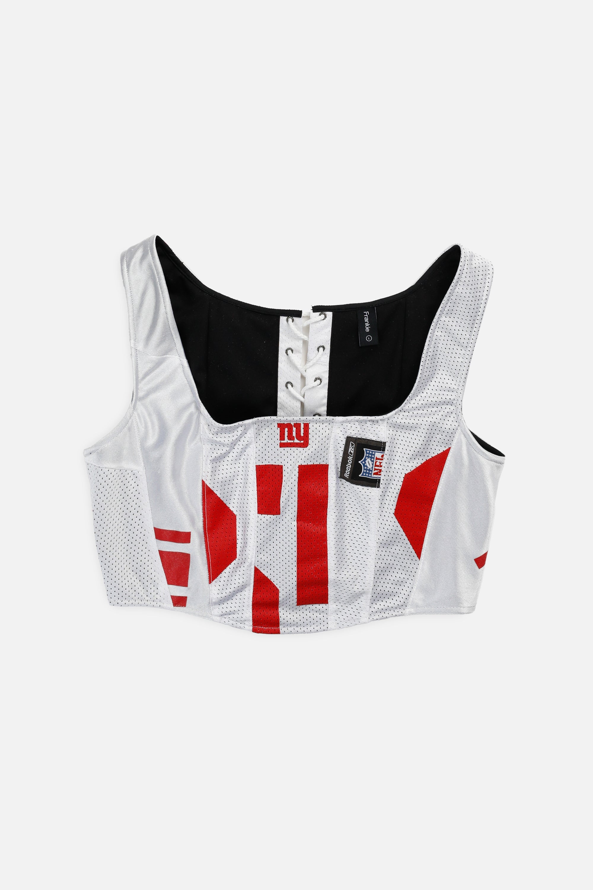 Rework NY Giants NFL Corset - L-TOPS-NFL-L-Frankie Collective Rare Vintage Streetwear Reworks