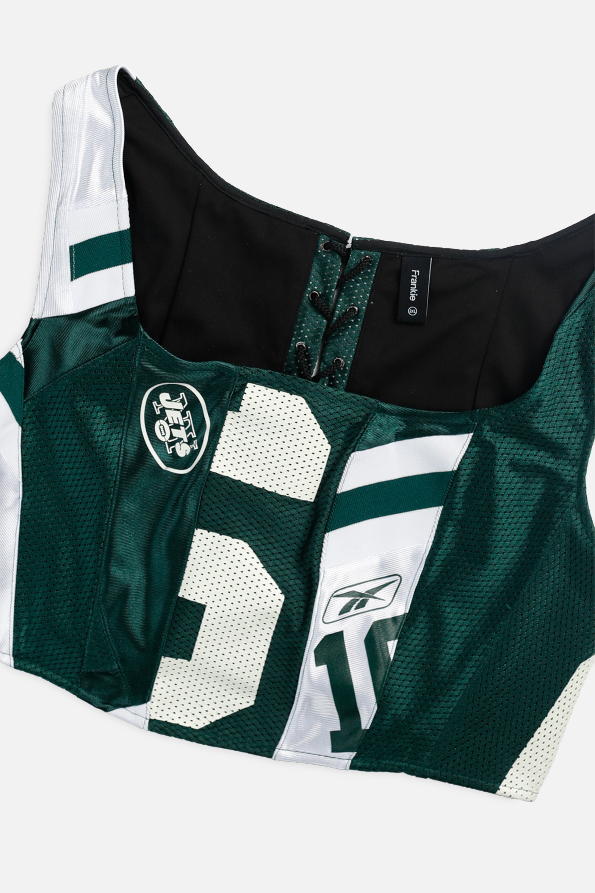 Rework NY Jets NFL Corset - XXL-TOPS-NFL-XXL-Frankie Collective Rare Vintage Streetwear Reworks