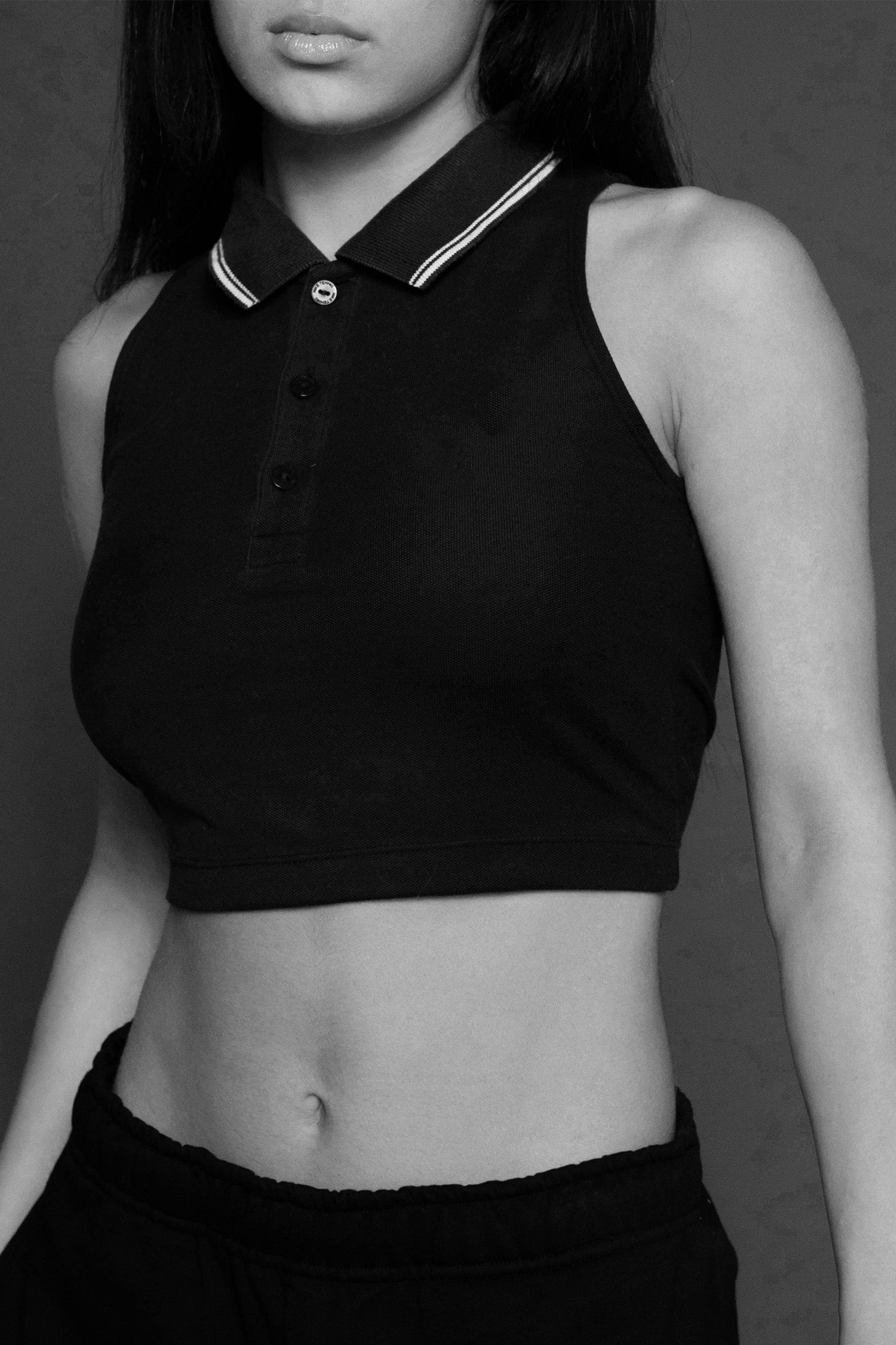 Rework Polo Collared Tank - L-TOPS-Polo-Frankie Collective