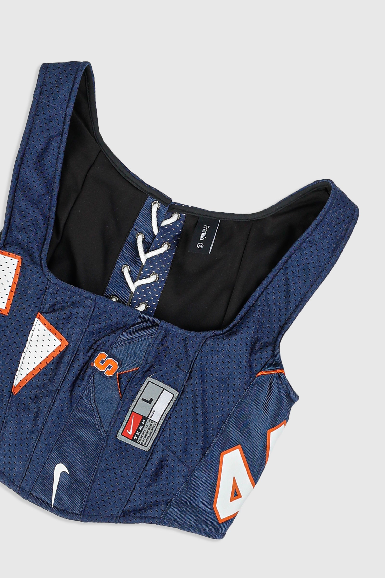 Rework Syracuse Football Corset - XS-TOPS-NFL-XS-Frankie Collective Rare Vintage Streetwear Reworks