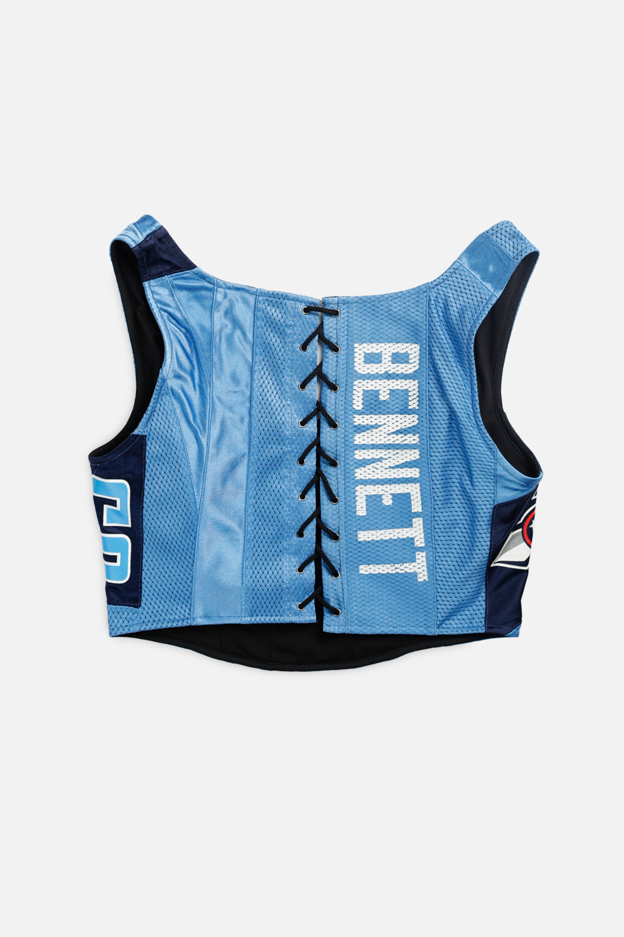 Rework Tennessee Titans NFL Corset - L-TOPS-NFL-L-Frankie Collective Rare Vintage Streetwear Reworks