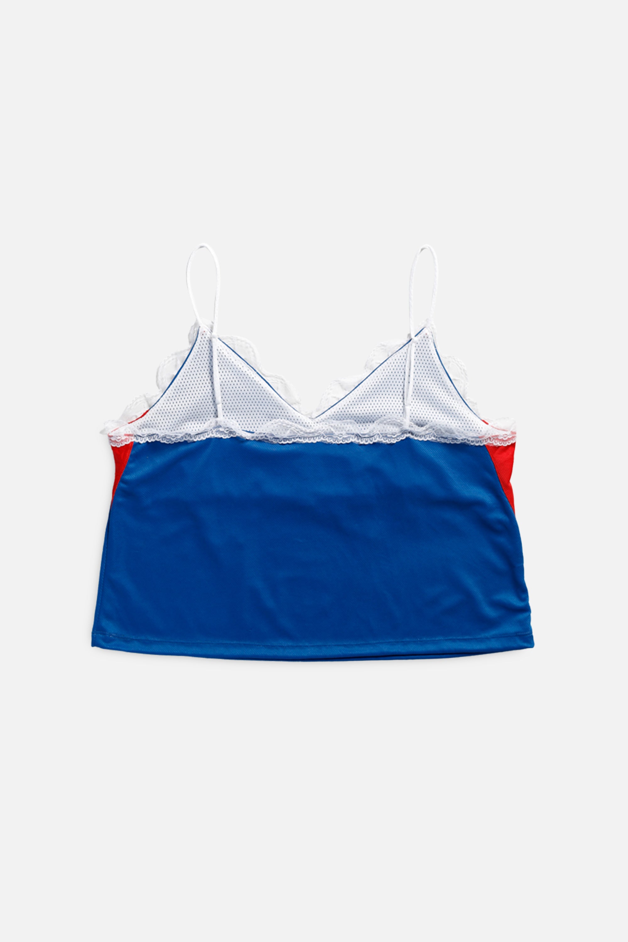 Rework Texas Rangers MLB Lace Tank - XXL-TOPS-MLB-XXL-Frankie Collective Rare Vintage Streetwear Reworks