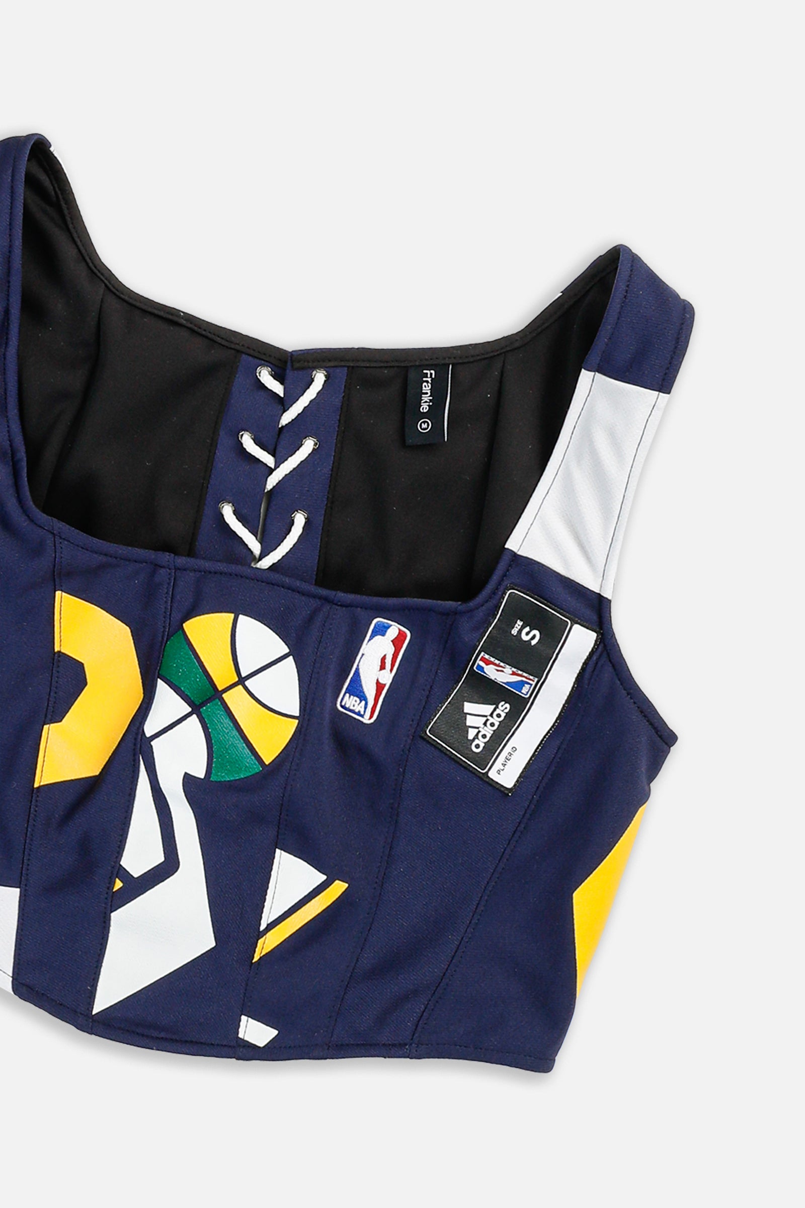 Rework Utah Jazz NBA Corset - M-TOPS-NBA-M-Frankie Collective Rare Vintage Streetwear Reworks