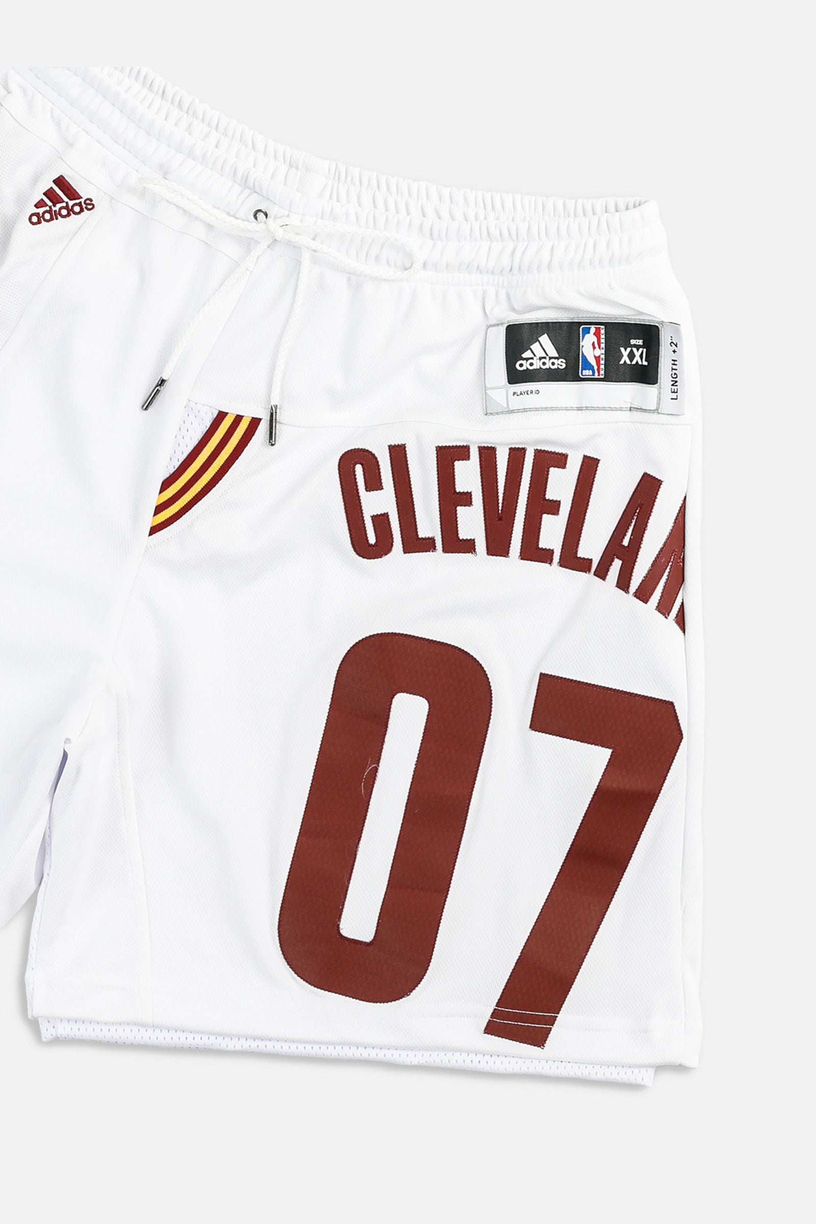 Unisex Rework Cleveland Cavaliers NBA Jersey Shorts - XL-BOTTOMS-NBA-Women's XL - Men's - L-Frankie Collective Rare Vintage Streetwear Reworks