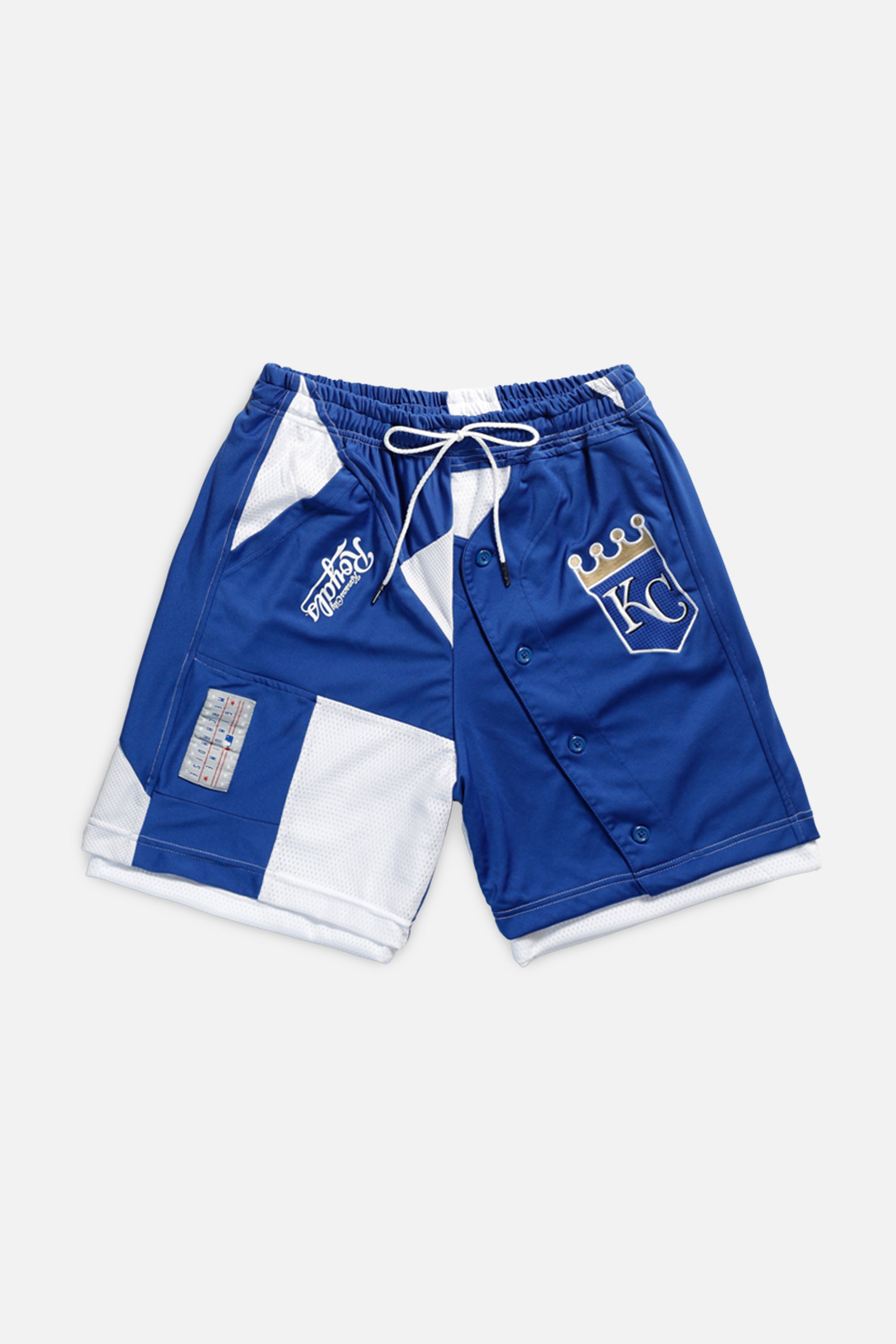 Unisex Rework Kansas City Royals MLB Jersey Shorts - S-BOTTOMS-MLB-S-Frankie Collective Rare Vintage Streetwear Reworks