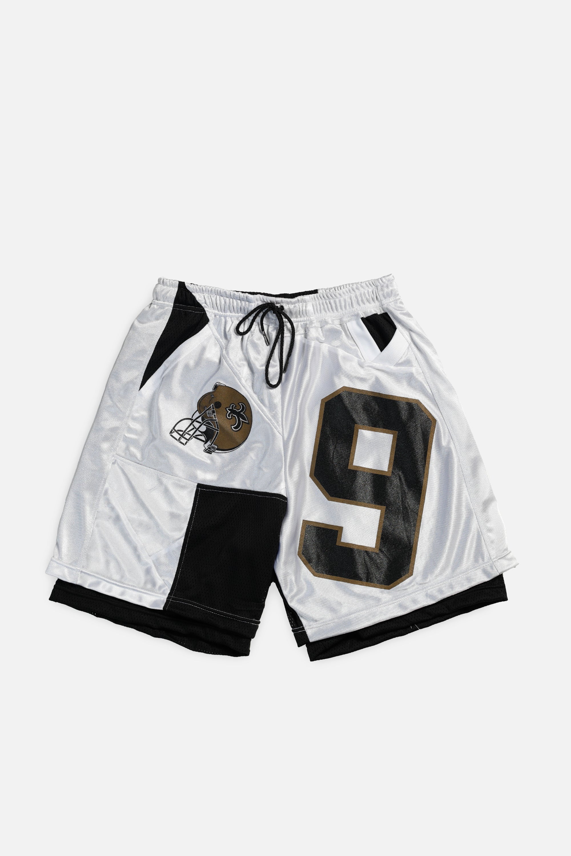 Unisex Rework New Orleans Saints Jersey Shorts - Women's M - Men's S-SHORTS-NFL-Frankie Collective