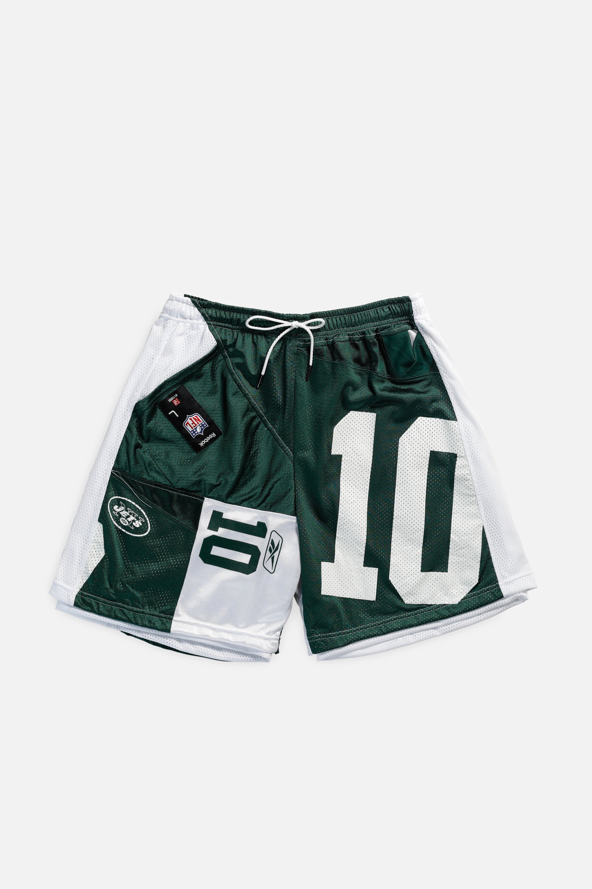 Unisex Rework NY Jets Jersey Shorts - Women's L - Men's M-SHORTS-NFL-Frankie Collective