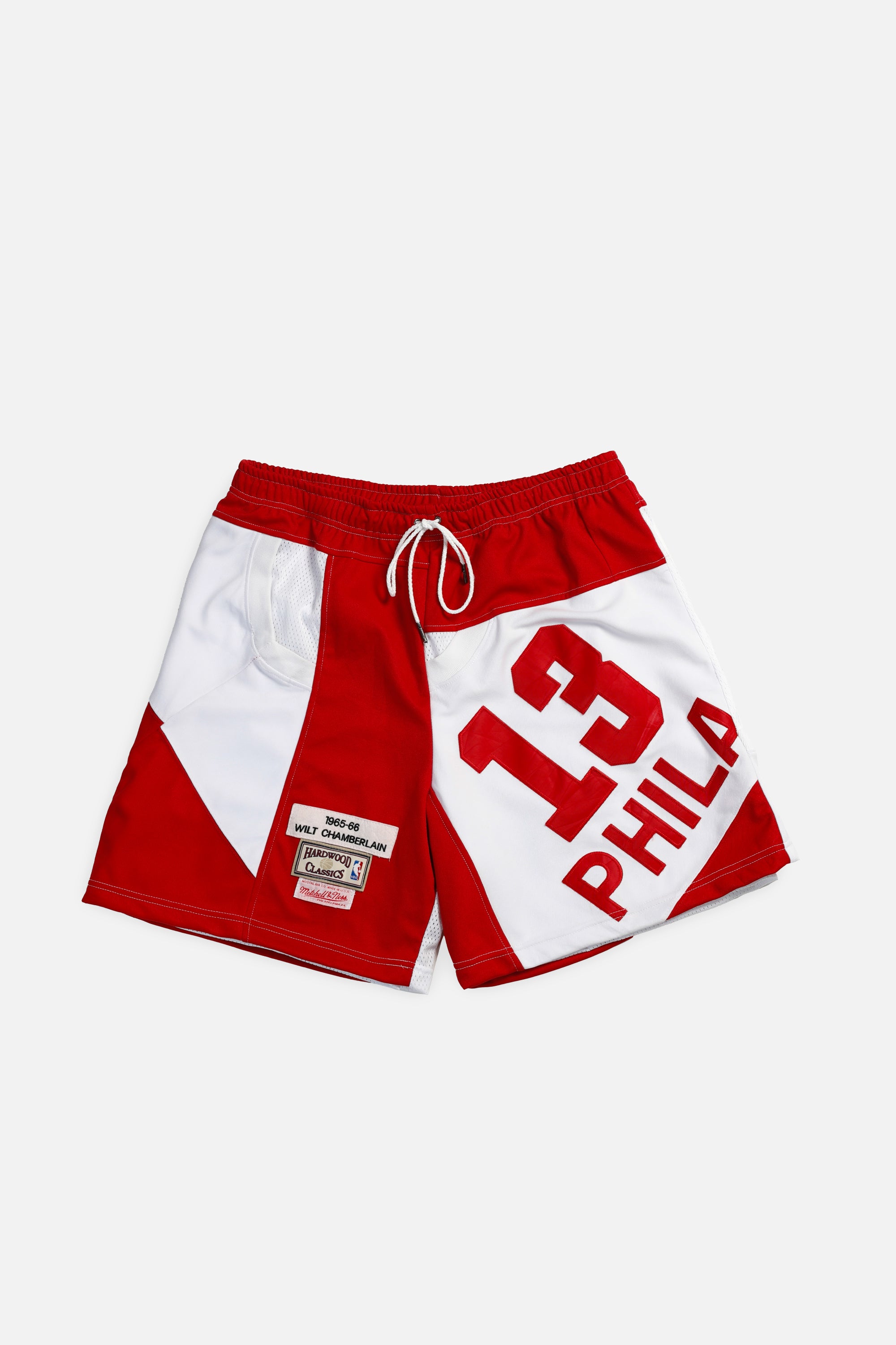 Unisex Rework Philadelphia 76ers Jersey Shorts - Women's L - Men's M-SHORTS-NBA-Frankie Collective